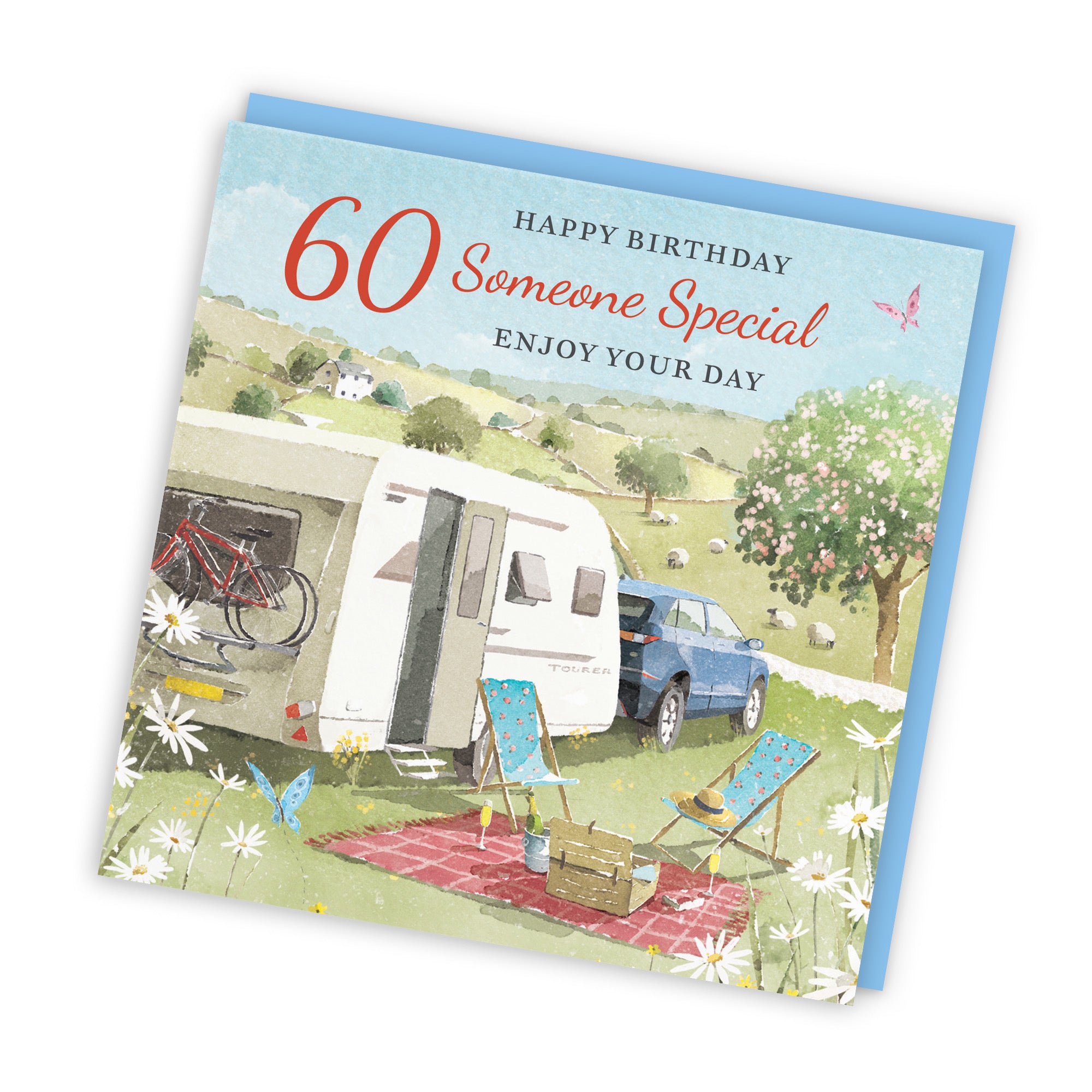 60th Someone Special Birthday Card Caravan Holiday Milo's Gallery - Default Title (RT07603)