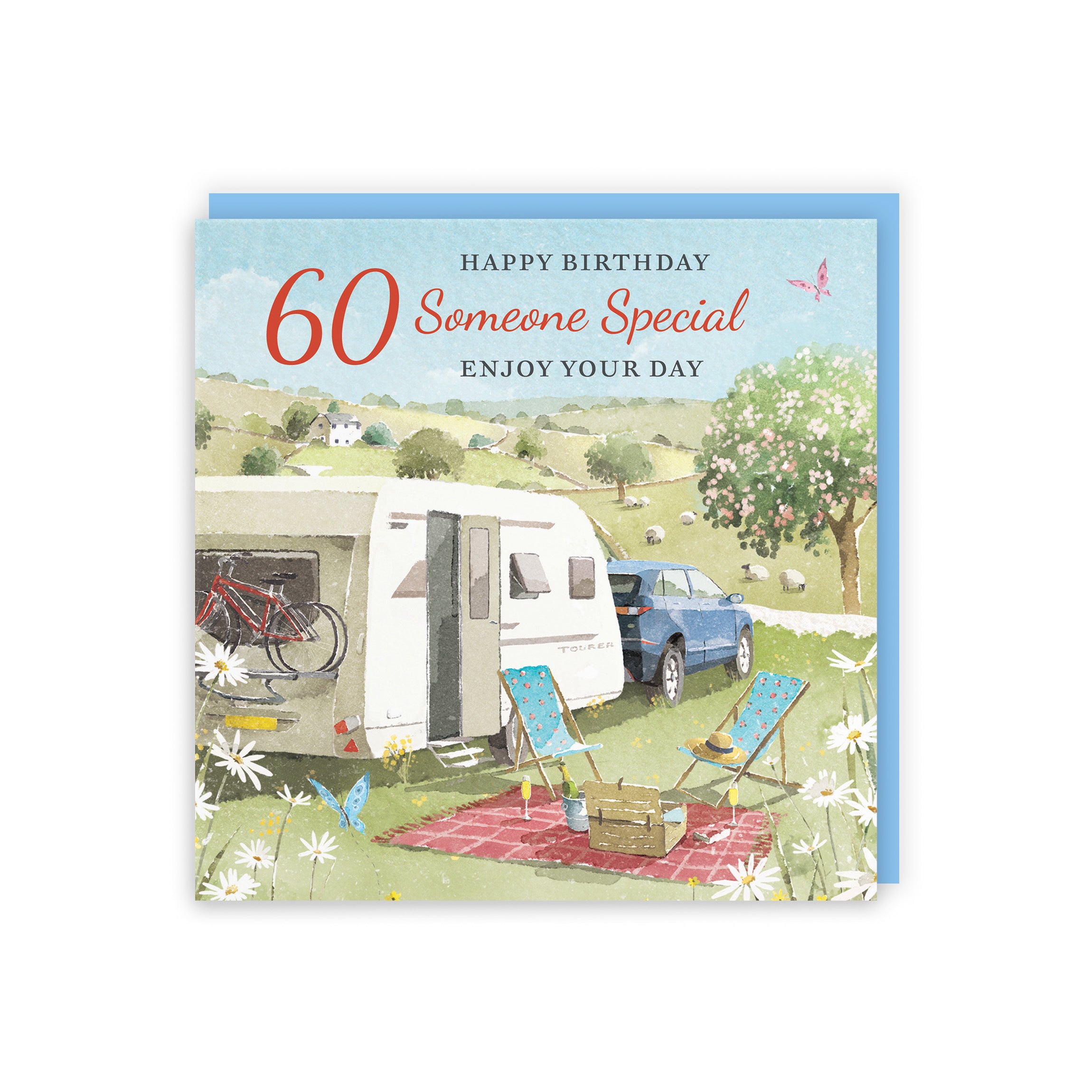 60th Someone Special Birthday Card Caravan Holiday Milo's Gallery - Default Title (RT07603)