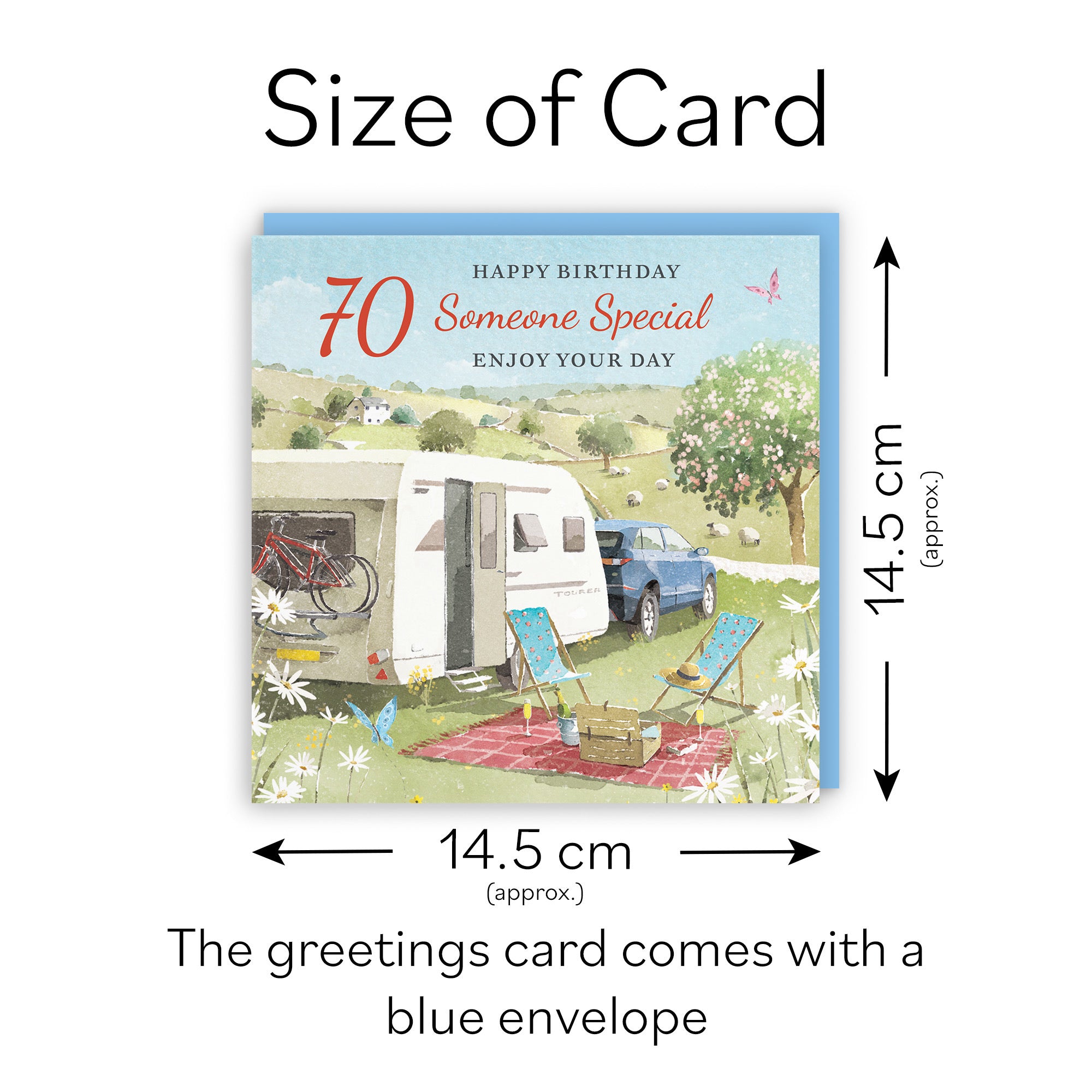 70th Someone Special Birthday Card Caravan Holiday Milo's Gallery - Default Title (RT07604)