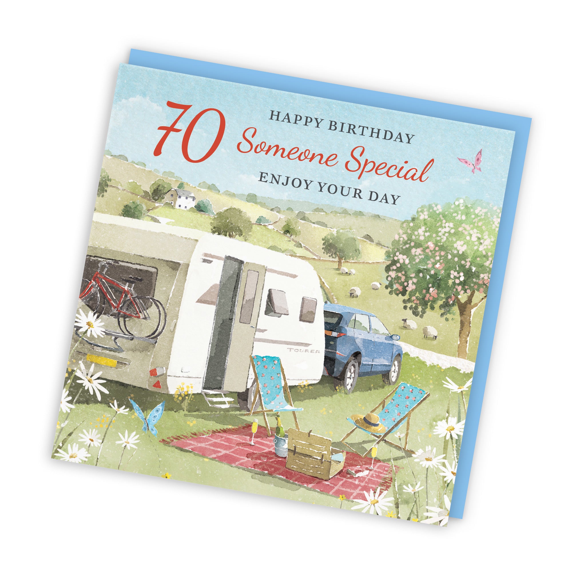 70th Someone Special Birthday Card Caravan Holiday Milo's Gallery - Default Title (RT07604)