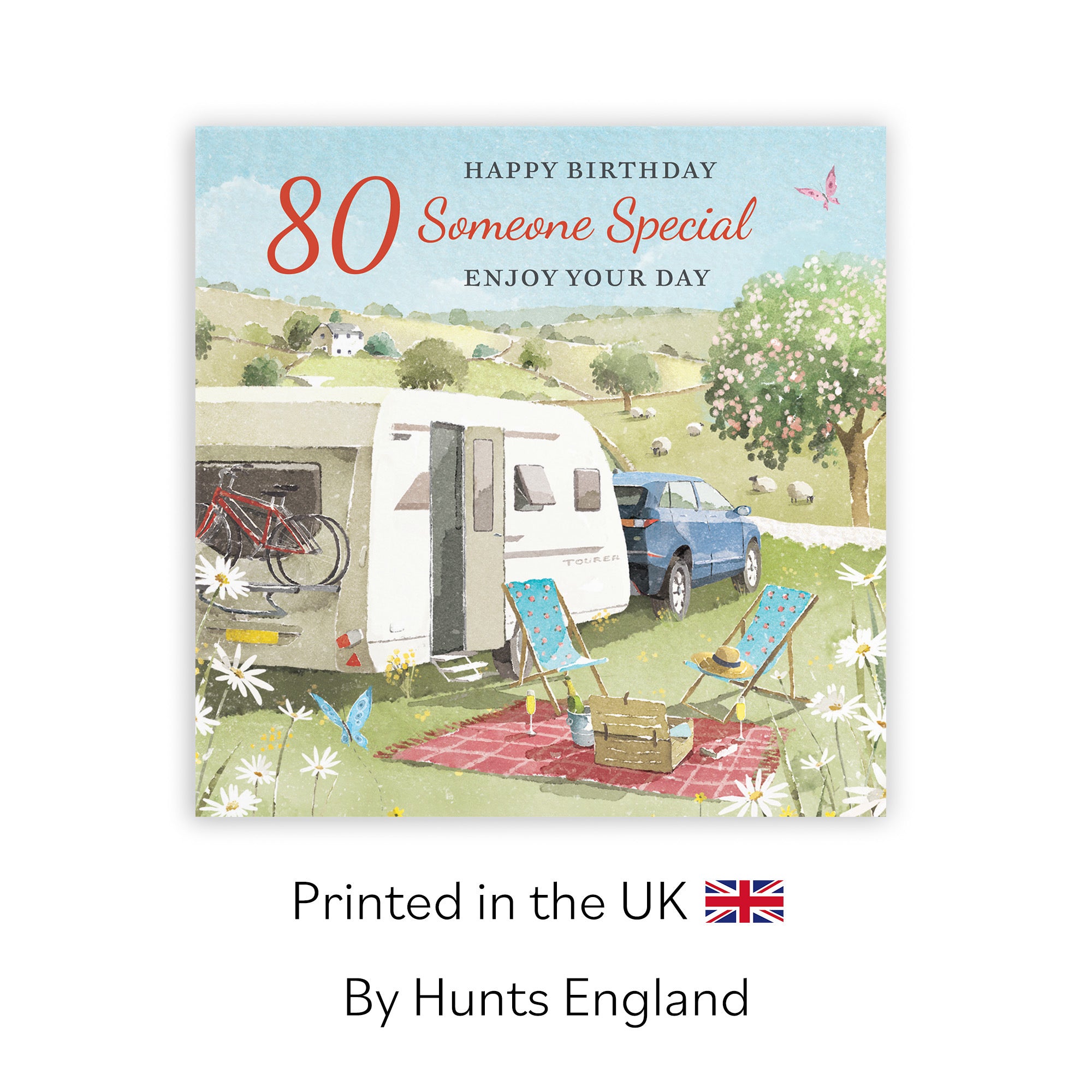 80th Someone Special Birthday Card Caravan Holiday Milo's Gallery - Default Title (RT07605)