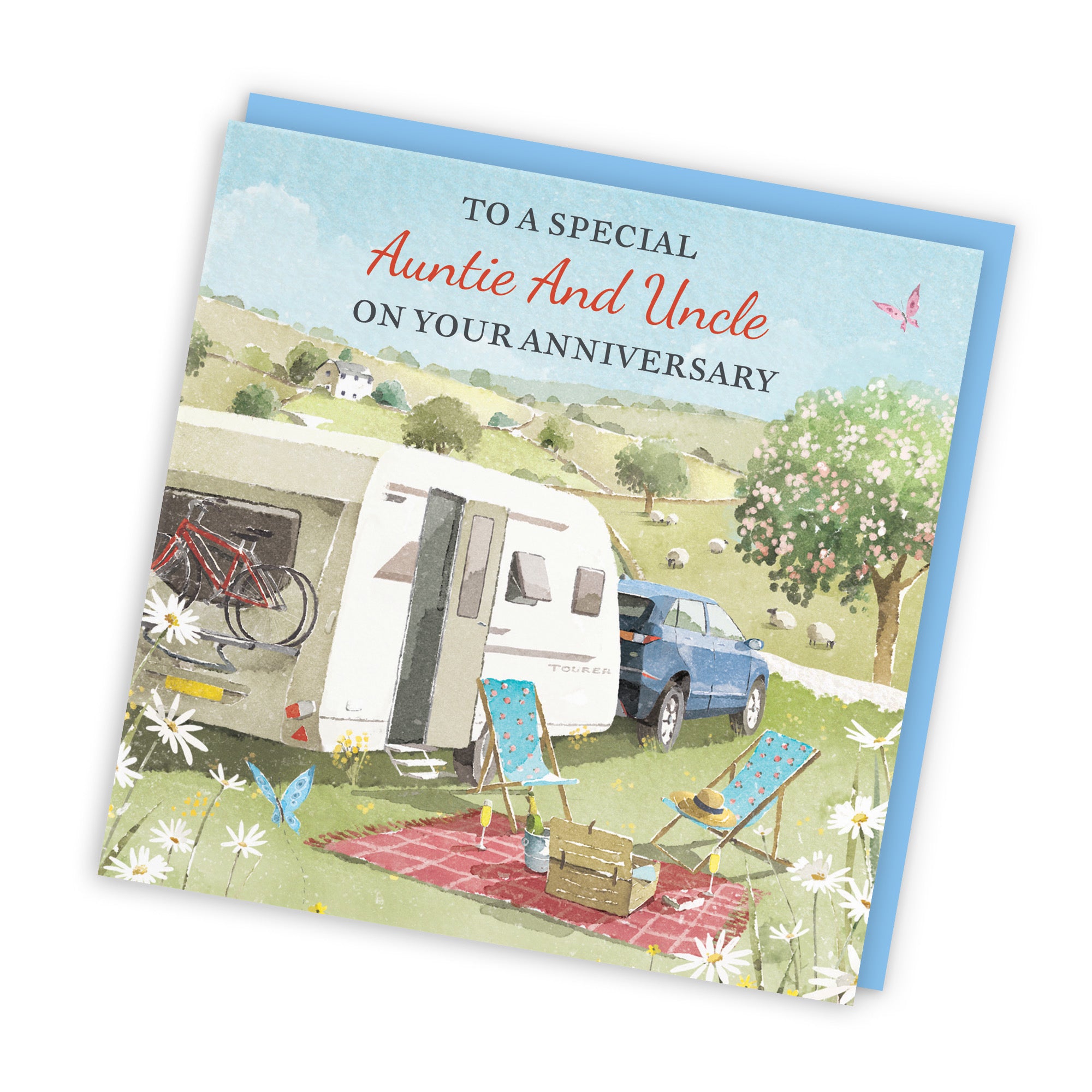 Auntie And Uncle Anniversary Card Caravan Holiday Milo's Gallery - Default Title (RT07615)