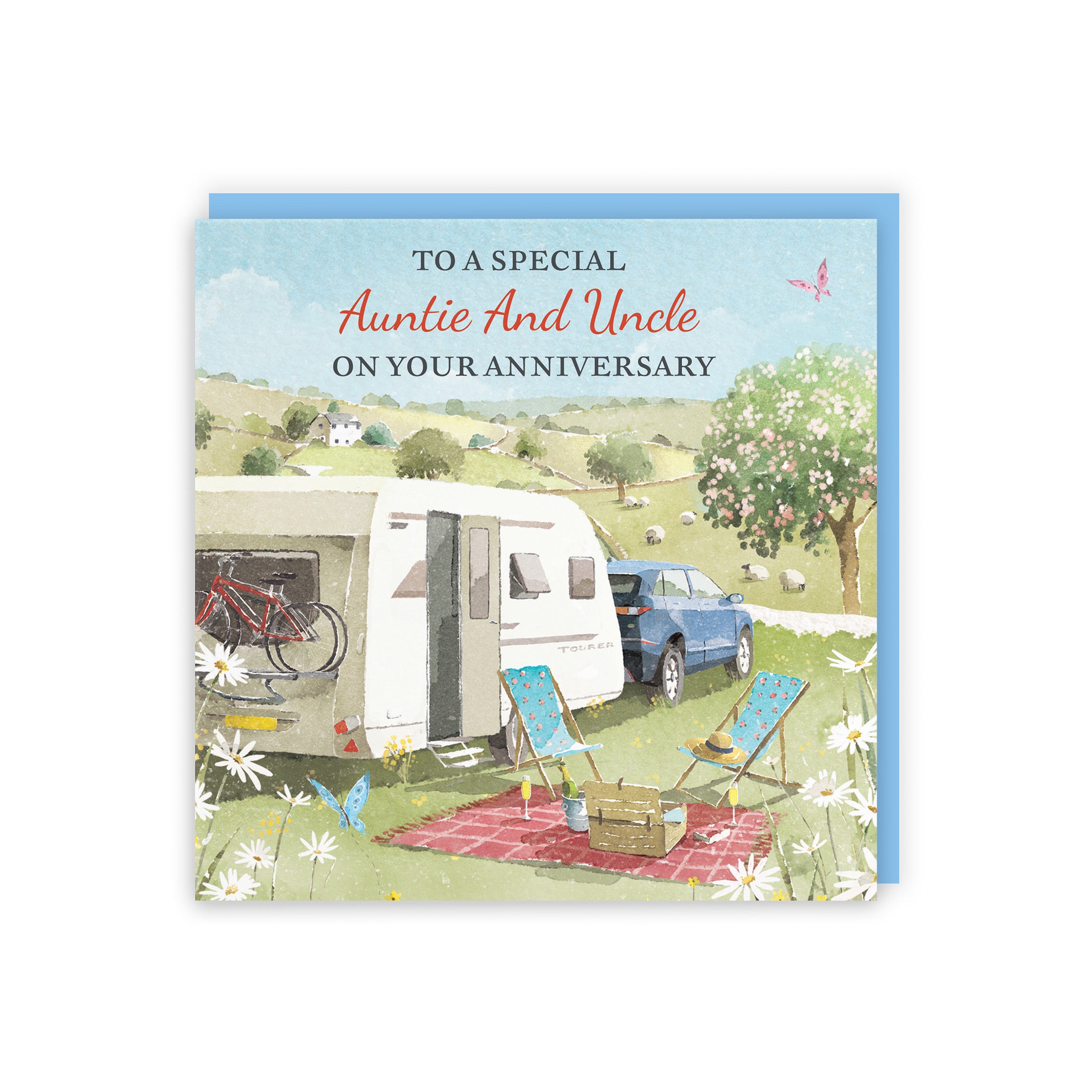 Auntie And Uncle Anniversary Card Caravan Holiday Milo's Gallery - Default Title (RT07615)