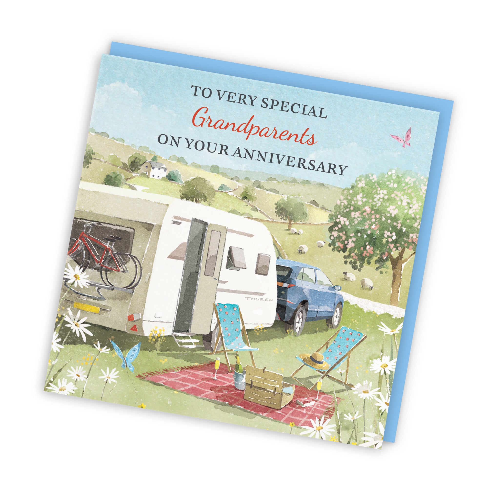 Grandparents Anniversary Card Caravan Holiday Milo's Gallery - Default Title (RT07621)
