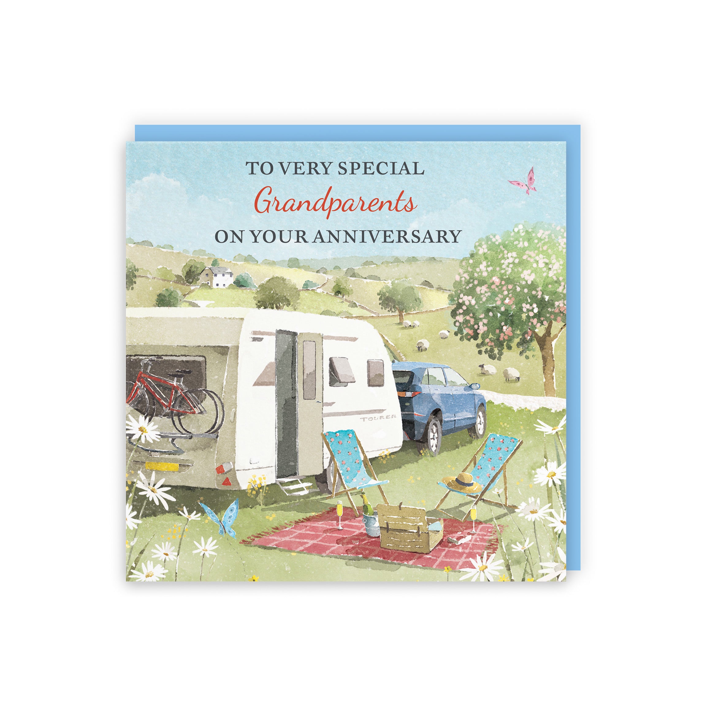 Grandparents Anniversary Card Caravan Holiday Milo's Gallery - Default Title (RT07621)