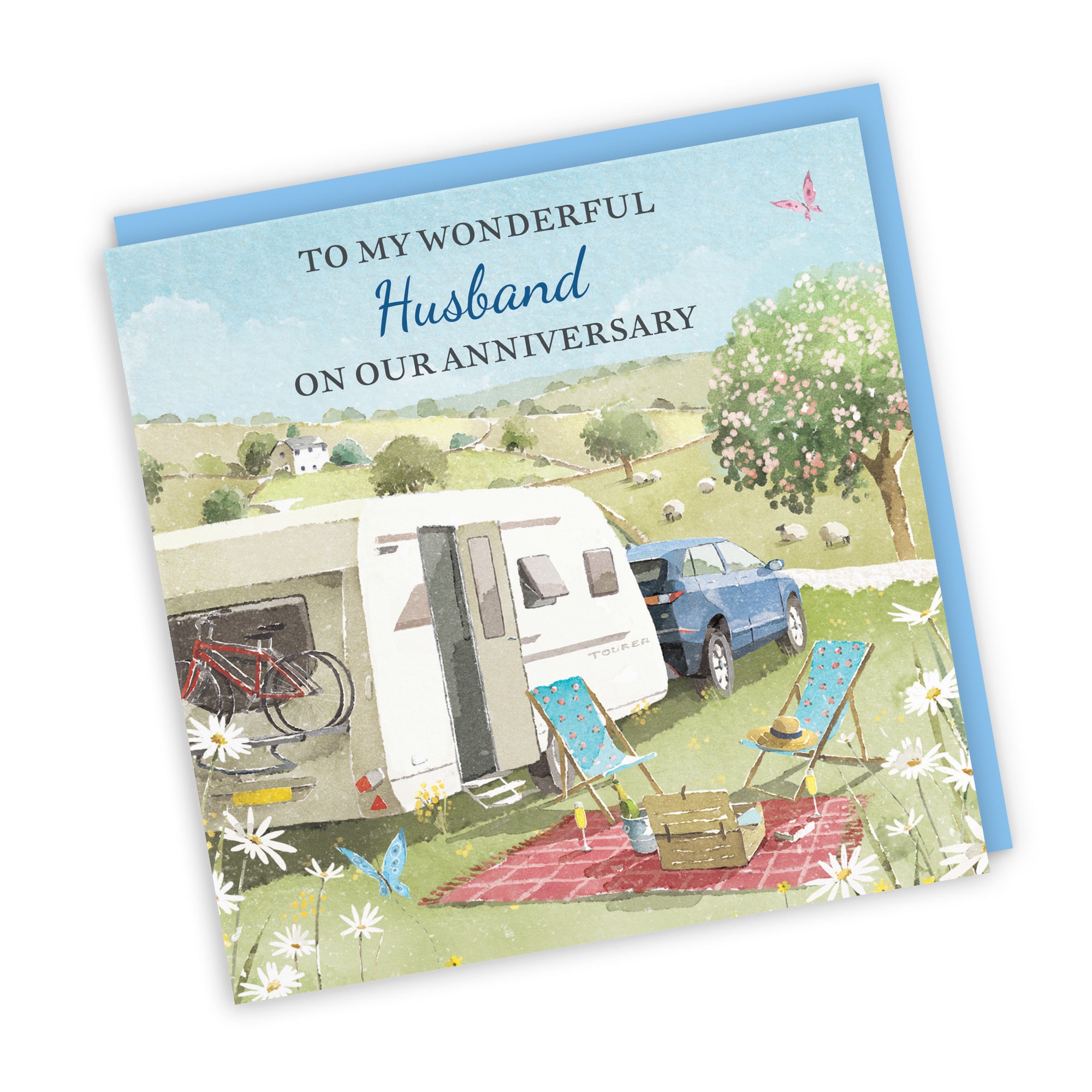 Husband Anniversary Card Caravan Holiday Milo's Gallery - Default Title (RT07622)