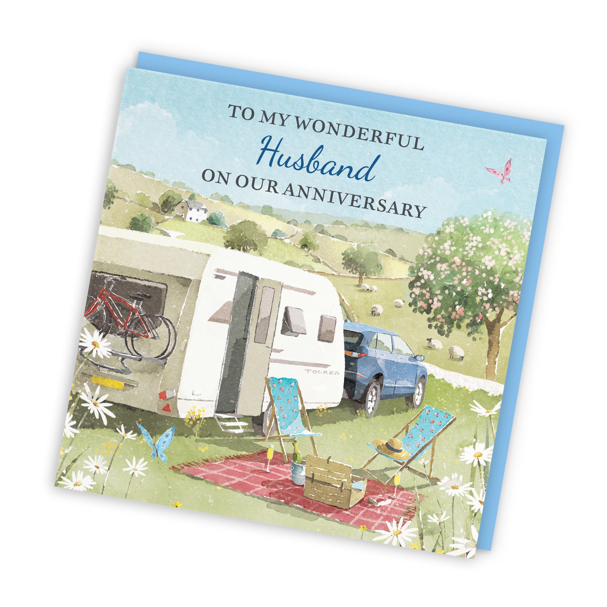 Husband Anniversary Card Caravan Holiday Milo's Gallery - Default Title (RT07622)
