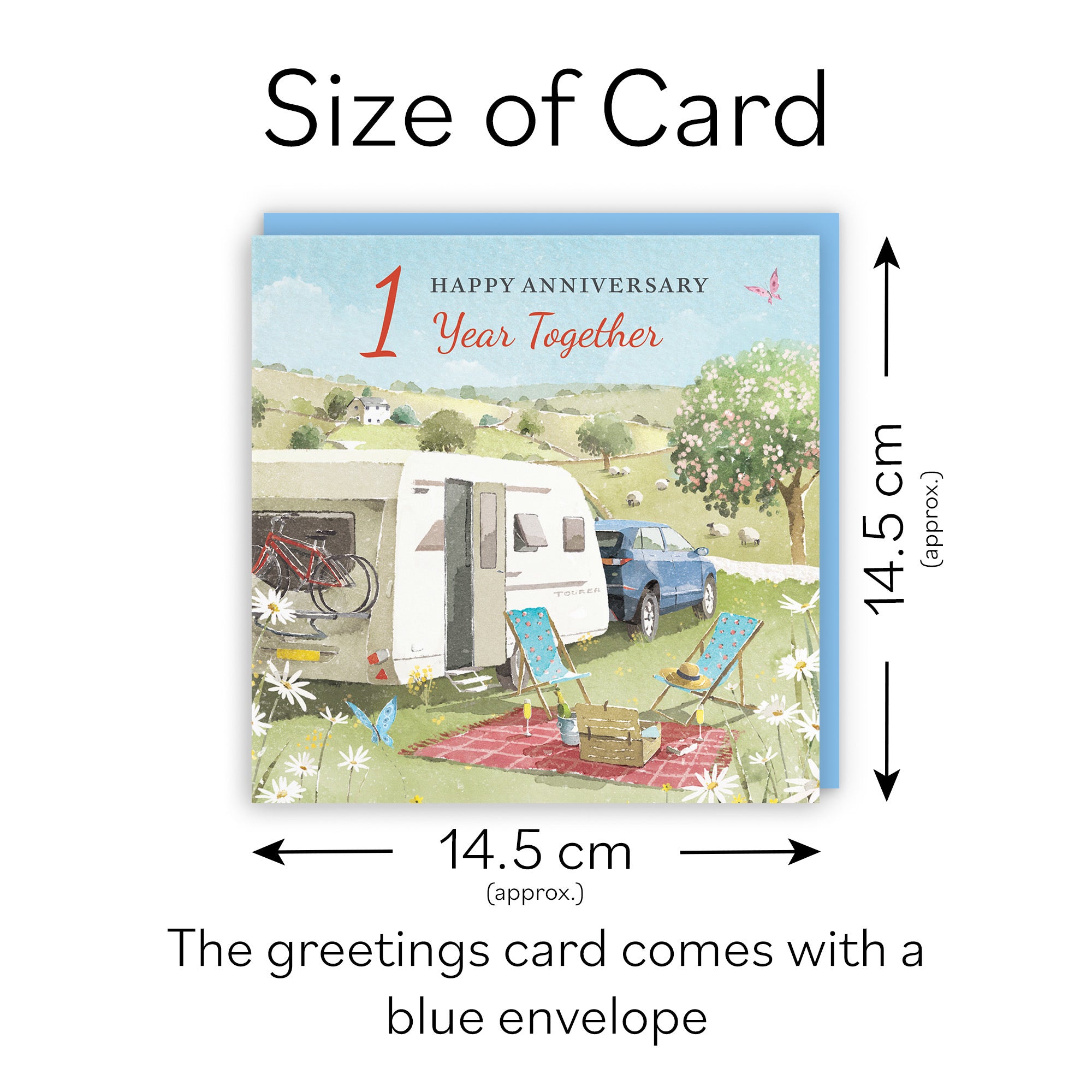 1st Anniversary Card Caravan Holiday Milo's Gallery - Default Title (RT07627)