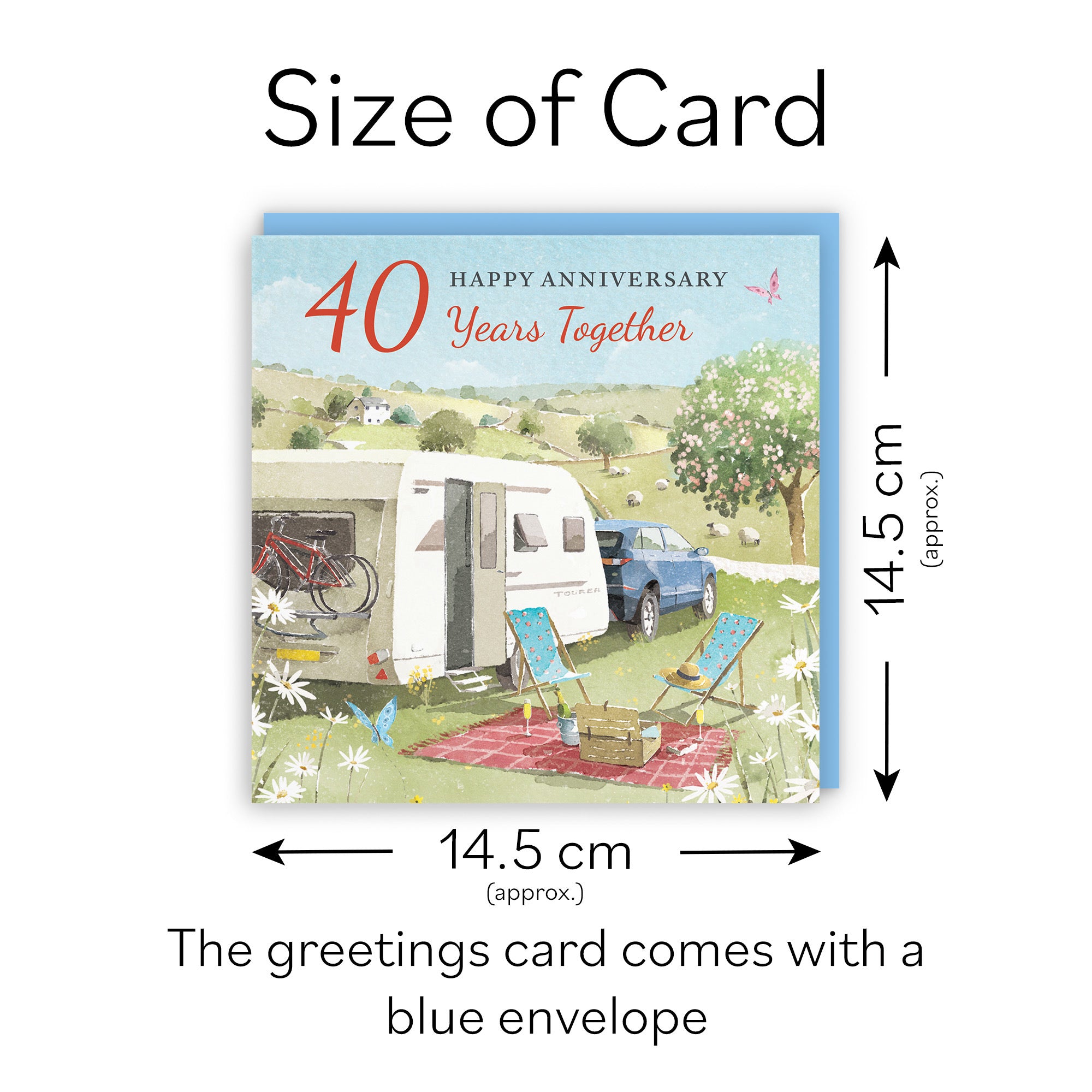 40th Anniversary Card Caravan Holiday Milo's Gallery - Default Title (RT07632)