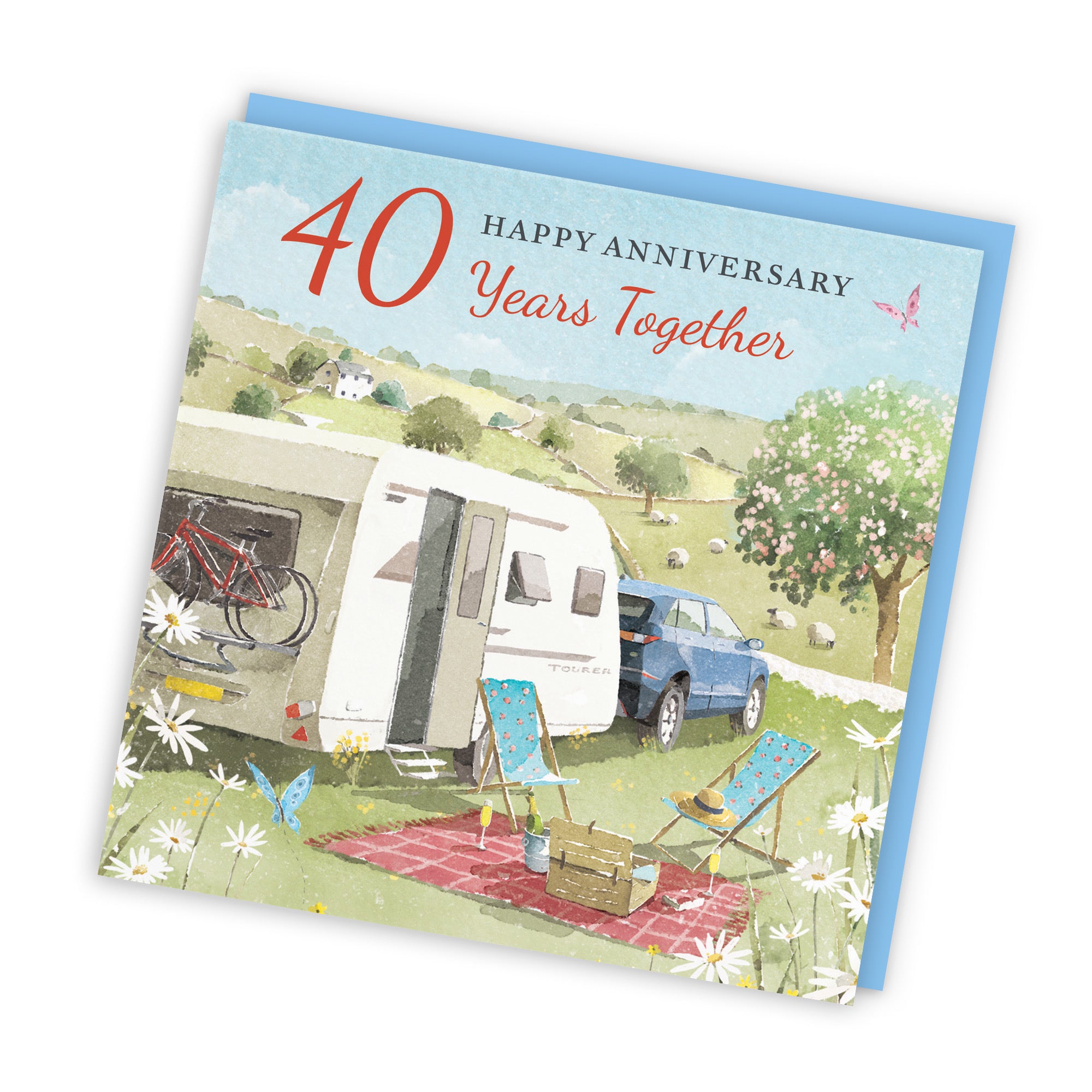 40th Anniversary Card Caravan Holiday Milo's Gallery - Default Title (RT07632)