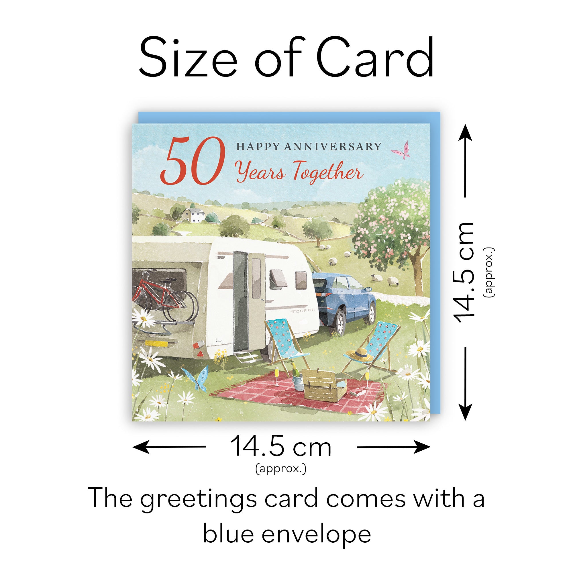 50th Anniversary Card Caravan Holiday Milo's Gallery - Default Title (RT07633)