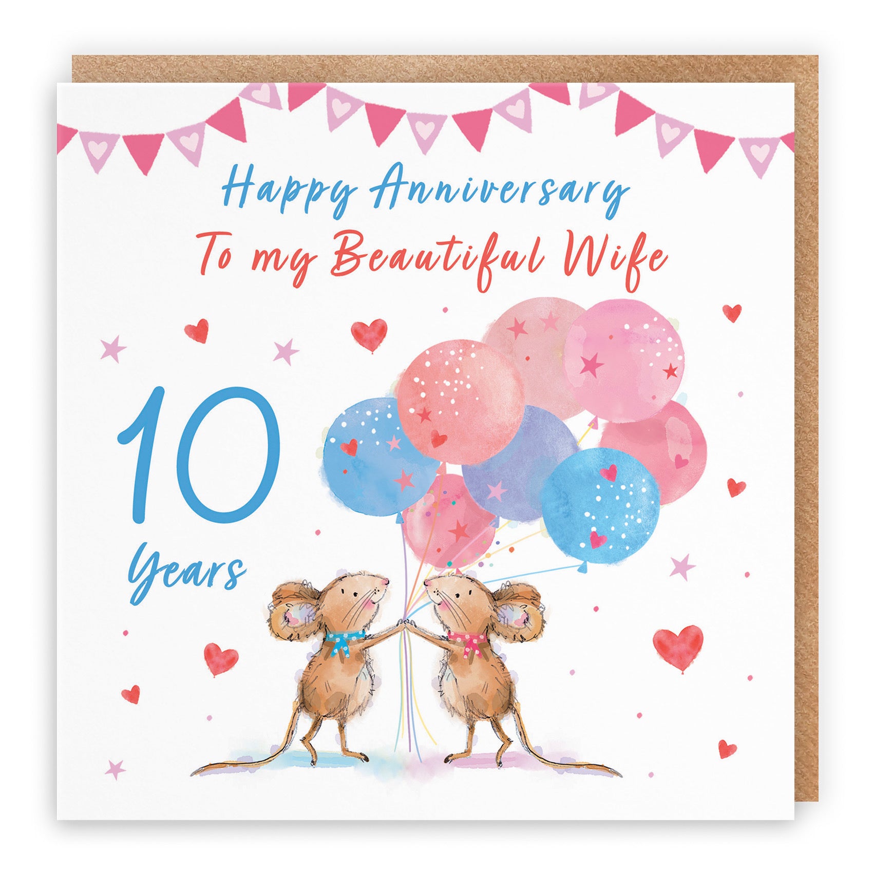10th Wife Anniversary Card Happily Ever After Little Whiskers - Default Title (SN00136)