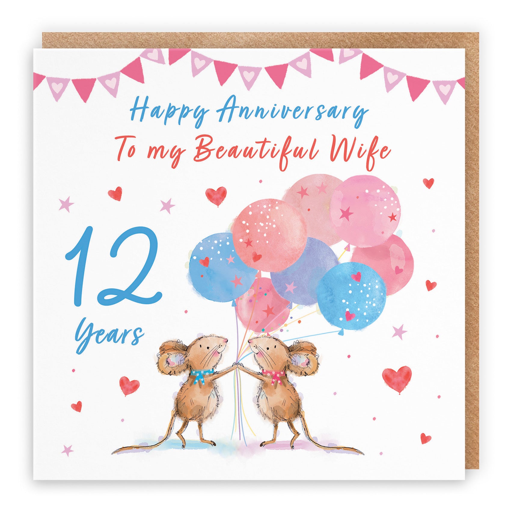 12th Wife Anniversary Card Happily Ever After Little Whiskers - Default Title (SN00137)