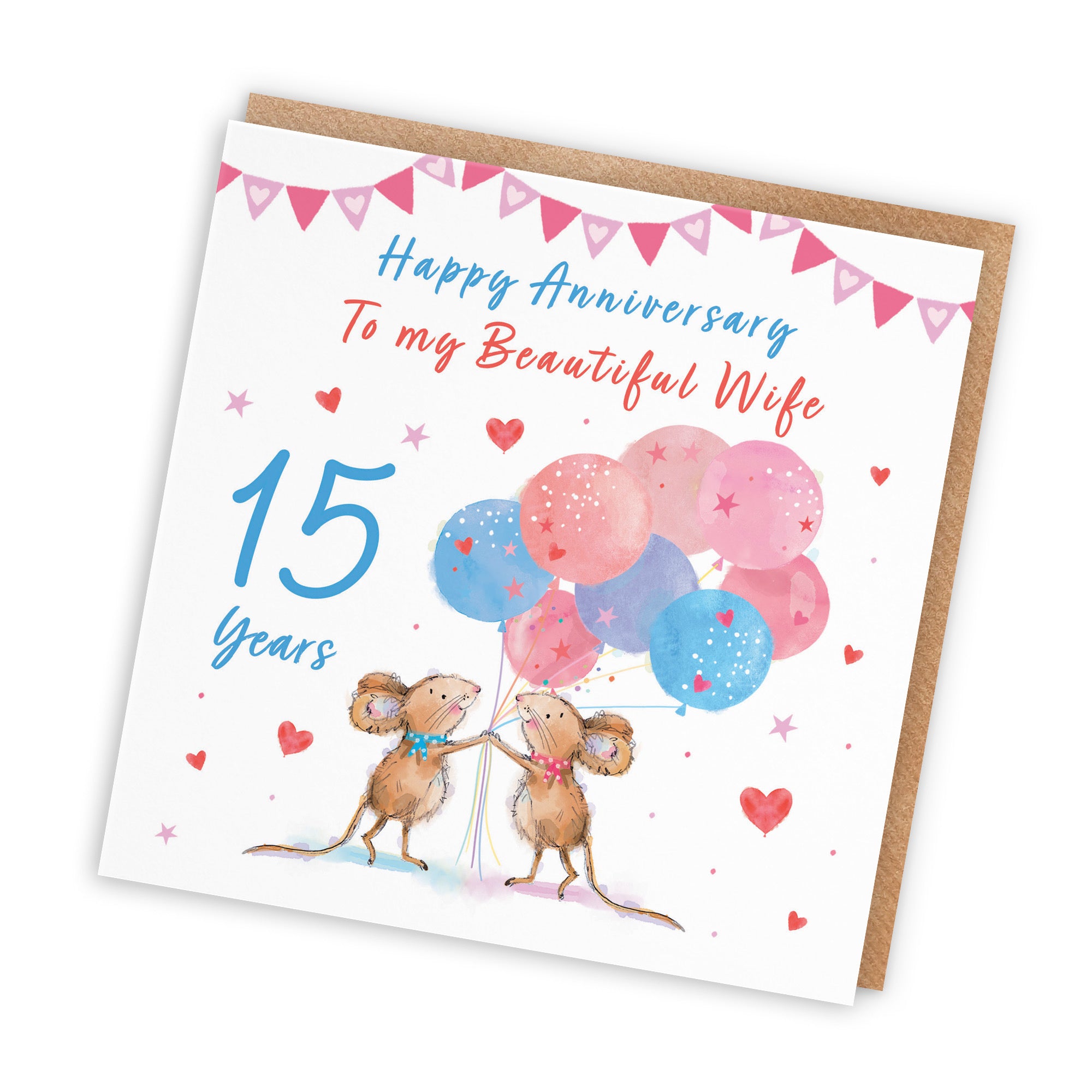15th Wife Anniversary Card Happily Ever After Little Whiskers - Default Title (SN00140)