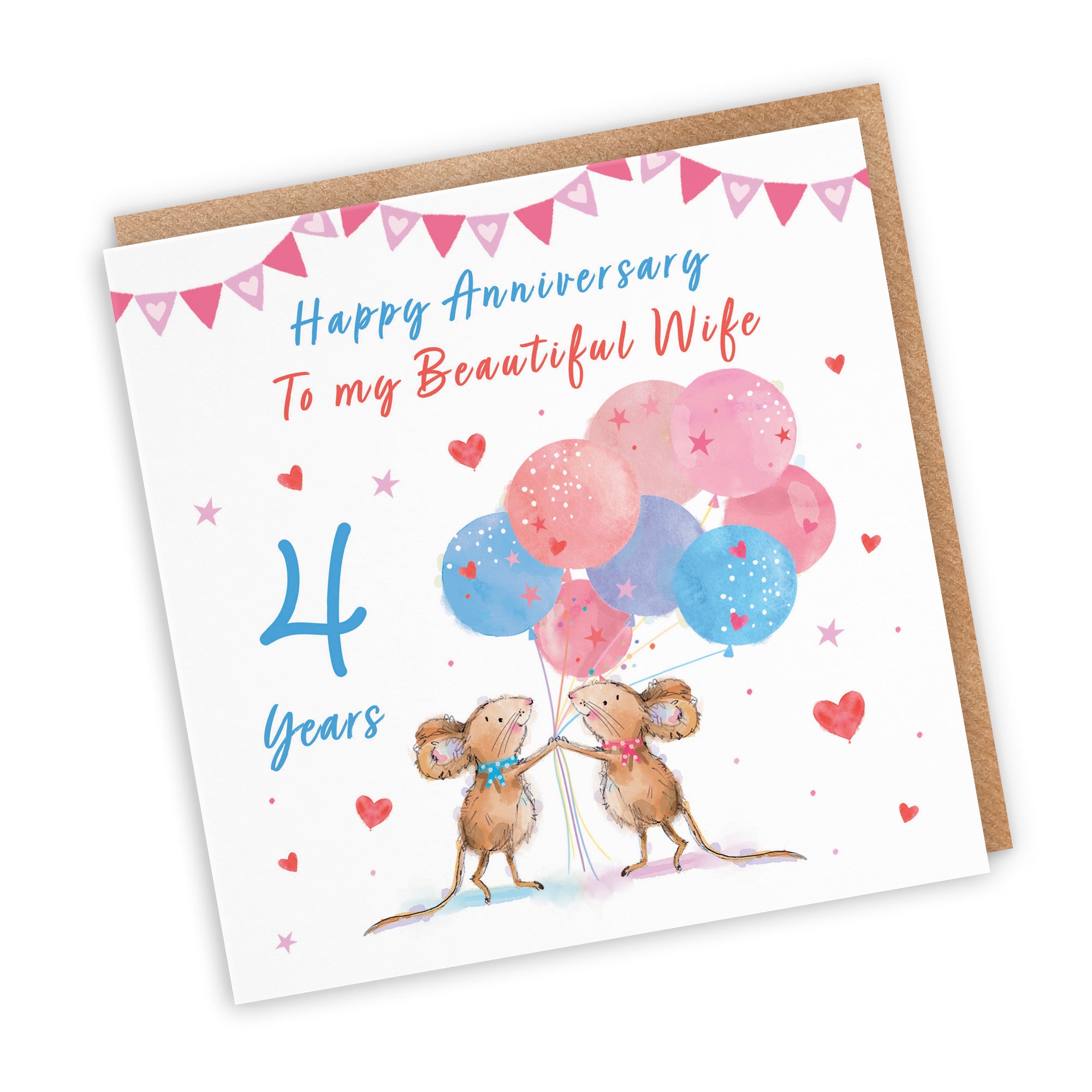 4th Wife Anniversary Card Happily Ever After Little Whiskers - Default Title (SN00149)