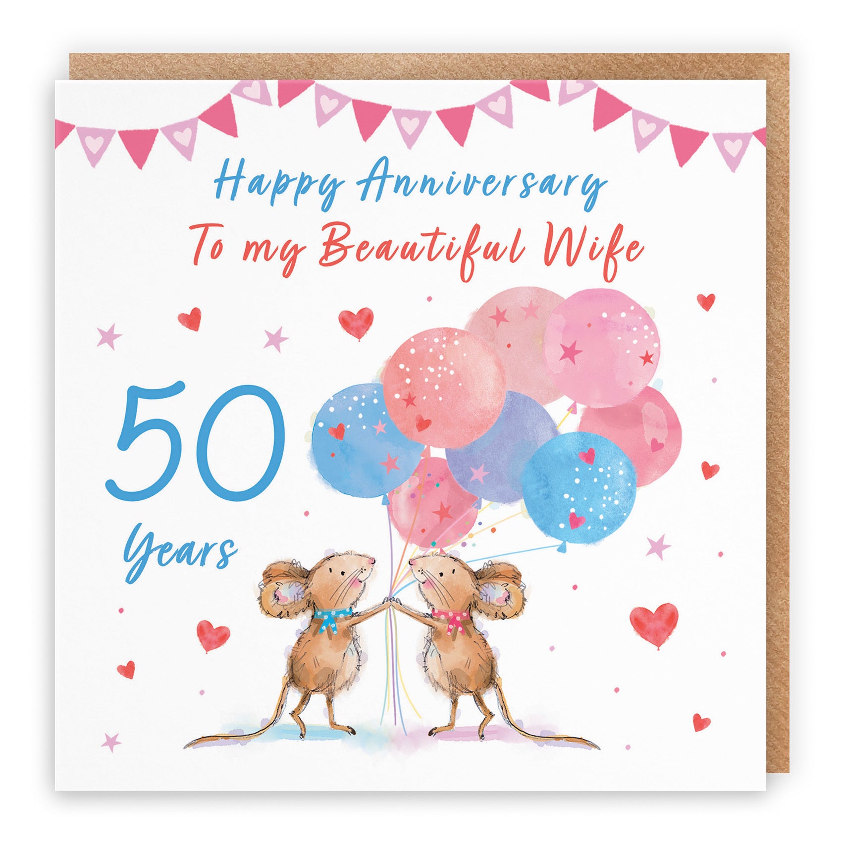 50th Wife Anniversary Card Happily Ever After Little Whiskers - Default Title (SN00150)