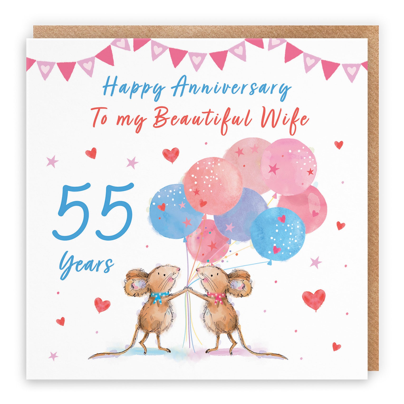 55th Wife Anniversary Card Happily Ever After Little Whiskers - Default Title (SN00151)