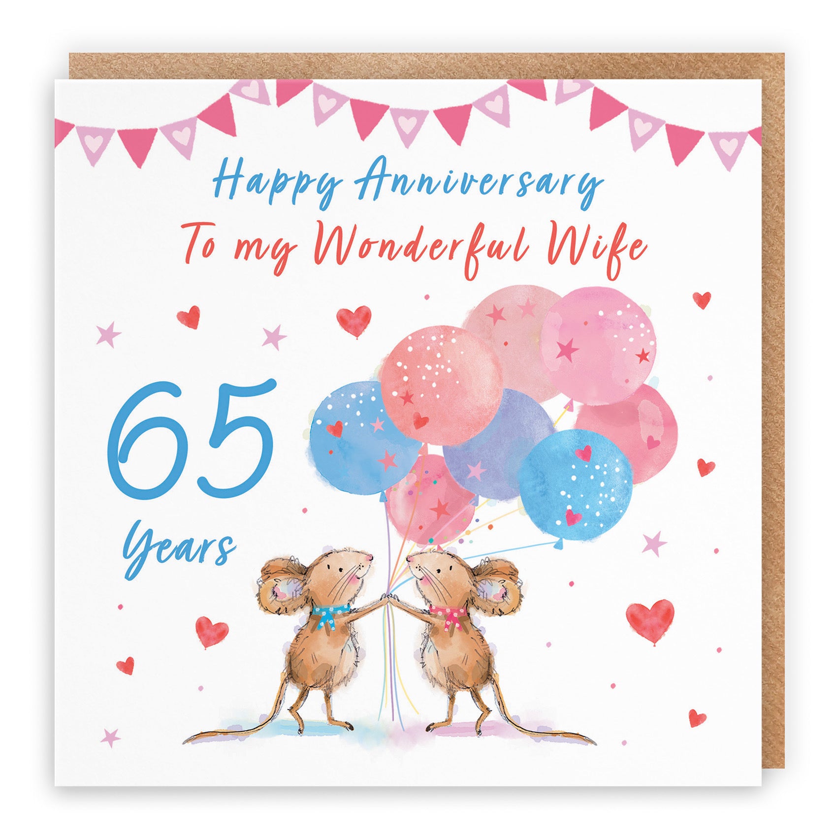 65th Wife Anniversary Card Happily Ever After Little Whiskers - Default Title (SN00153)