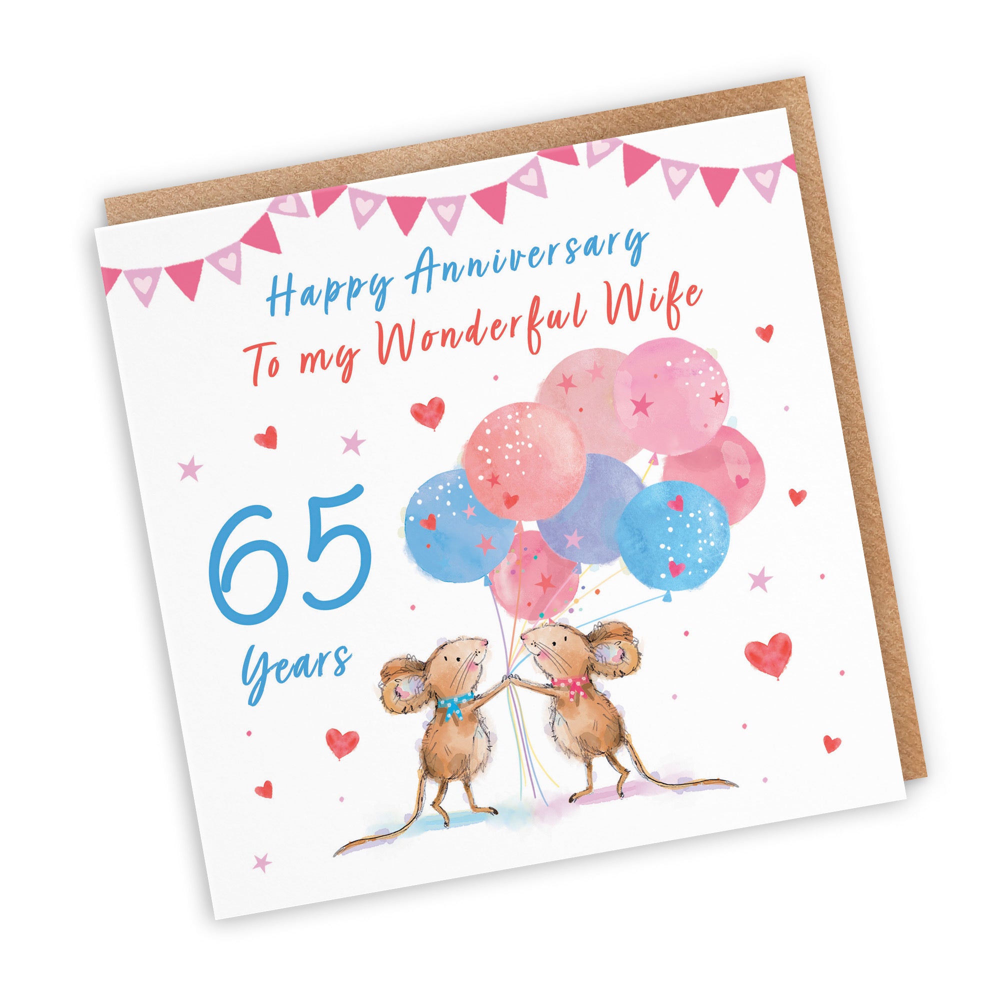 65th Wife Anniversary Card Happily Ever After Little Whiskers - Default Title (SN00153)