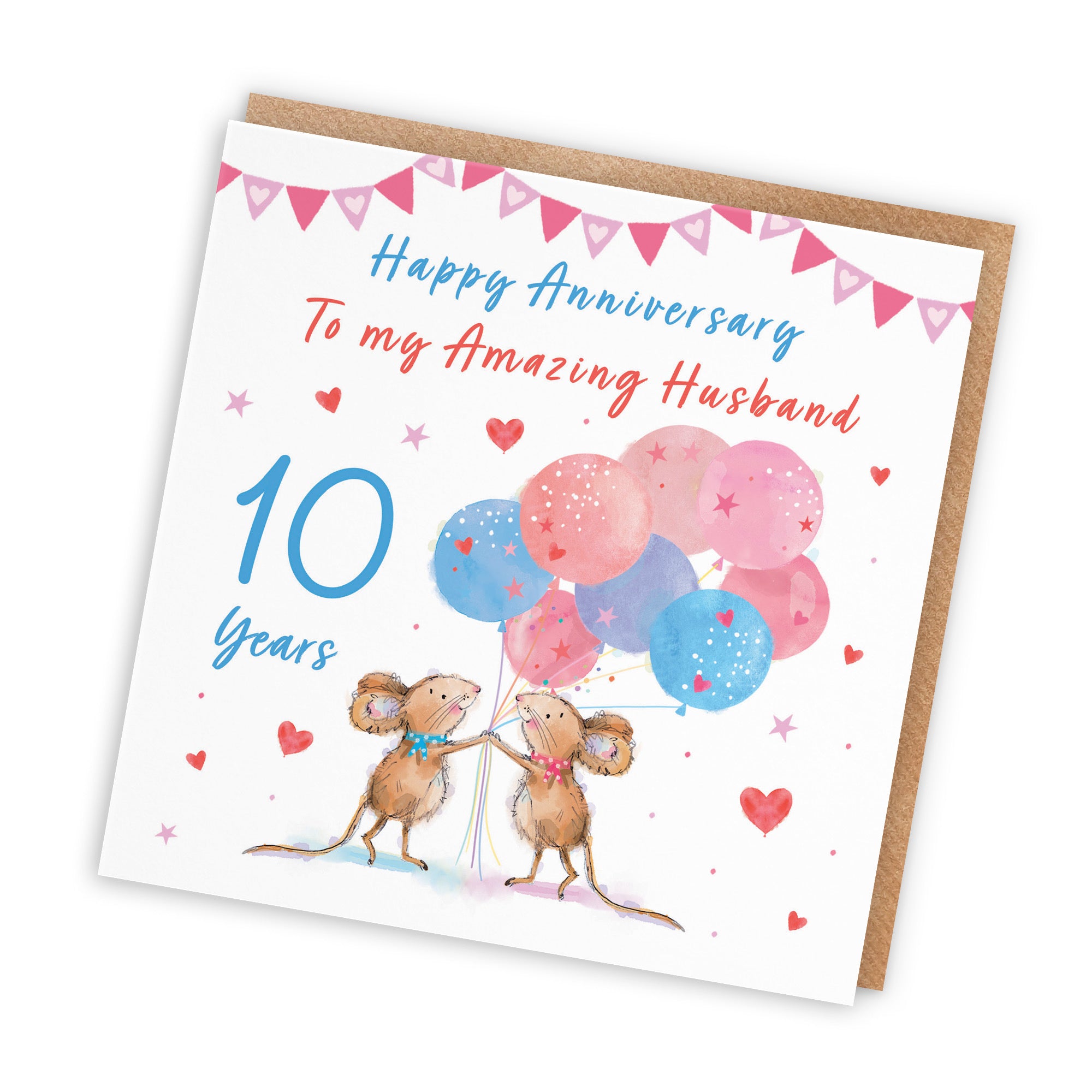 10th Husband Anniversary Card Happily Ever After Little Whiskers - Default Title (SN00156)