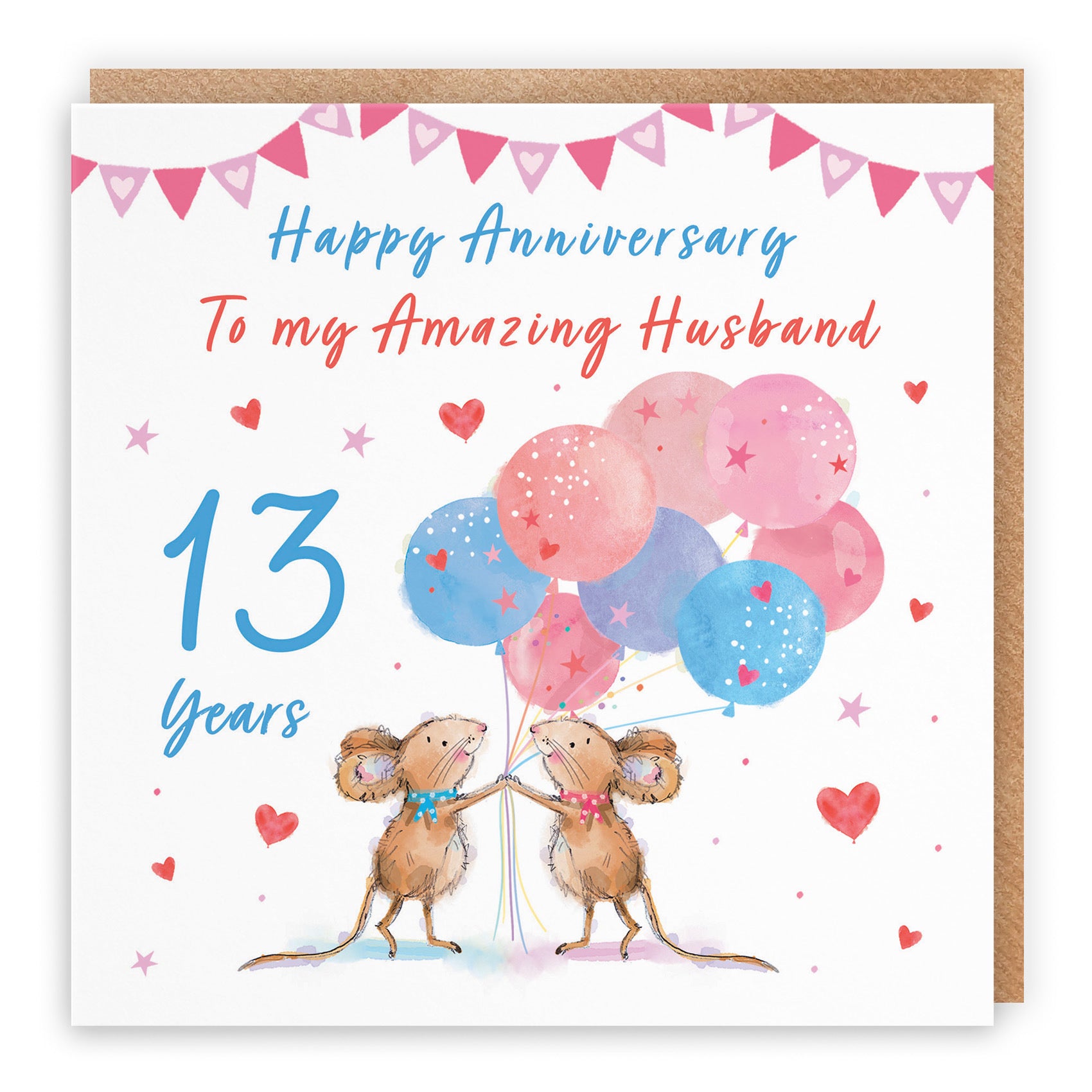 13th Husband Anniversary Card Happily Ever After Little Whiskers - Default Title (SN00159)