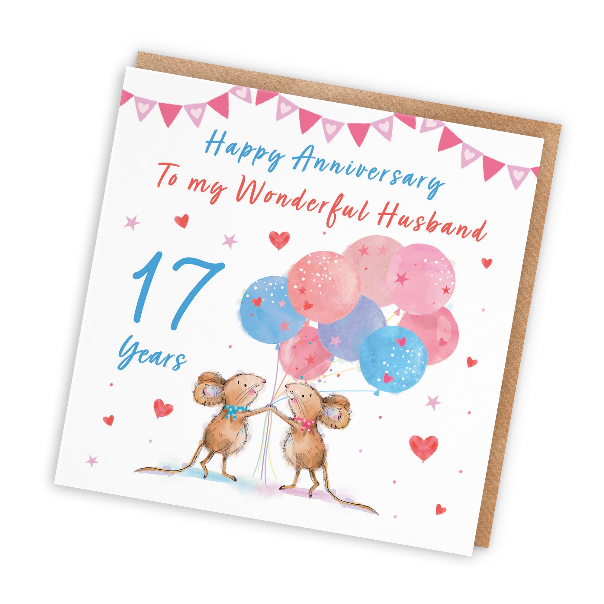 17th Husband Anniversary Card Happily Ever After Little Whiskers - Default Title (SN00163)