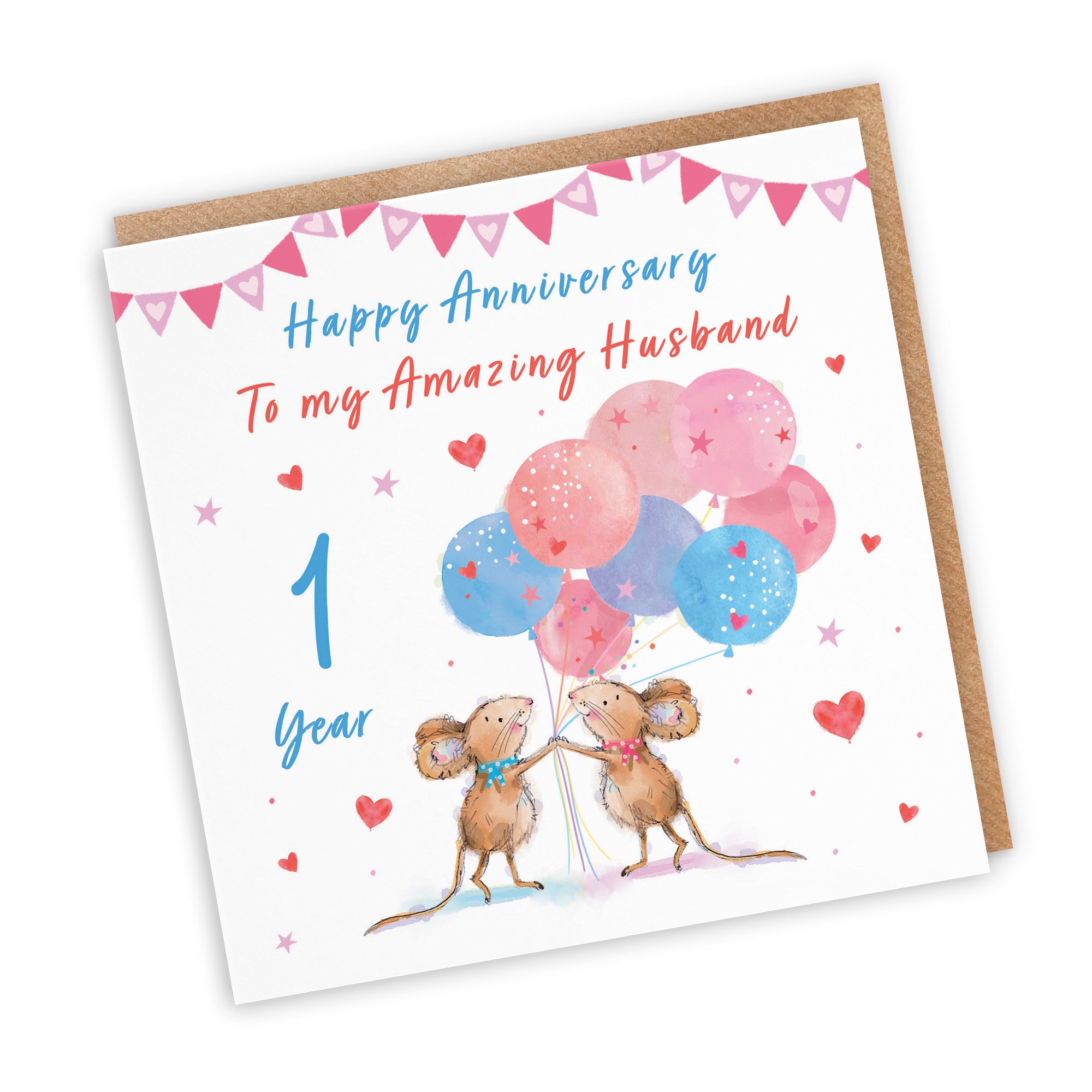 1st Husband Anniversary Card Happily Ever After Little Whiskers - Default Title (SN00166)