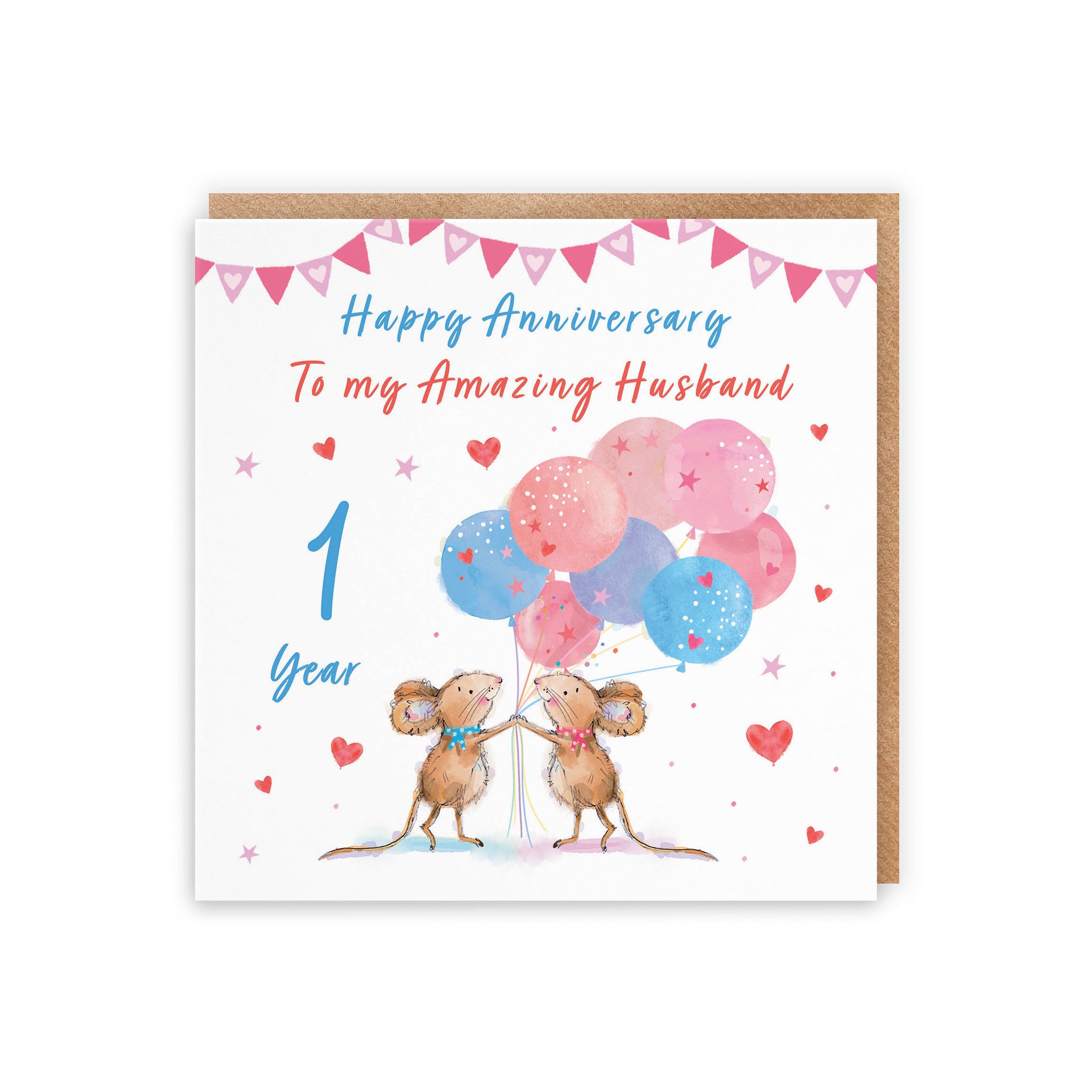 1st Husband Anniversary Card Happily Ever After Little Whiskers - Default Title (SN00166)