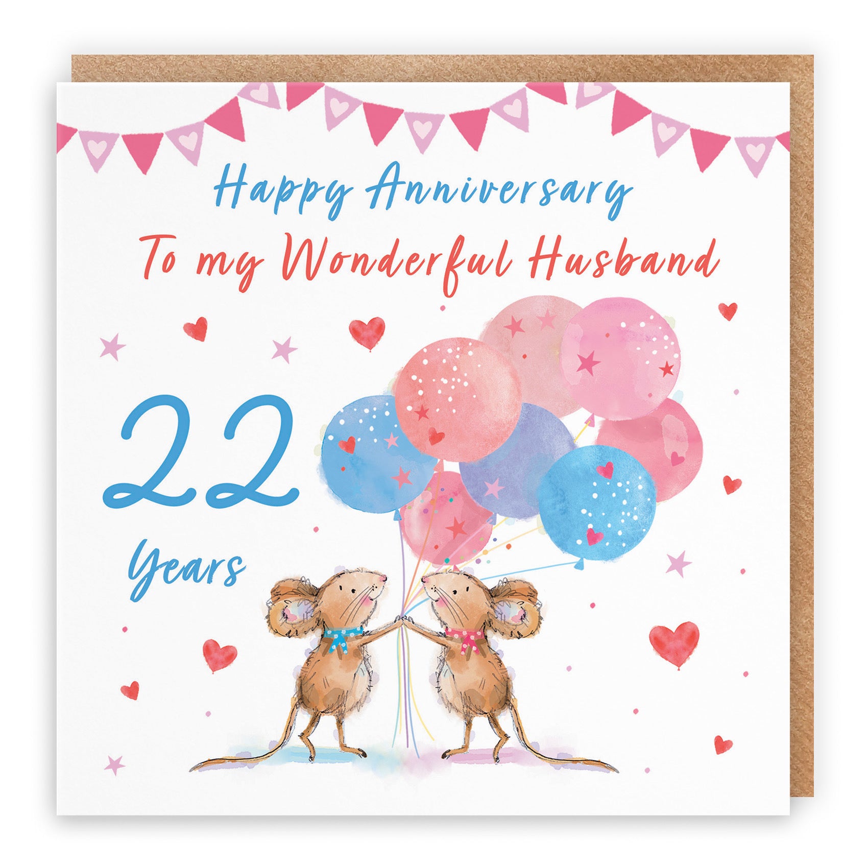 22nd Husband Anniversary Card Happily Ever After Little Whiskers - Default Title (SN00169)