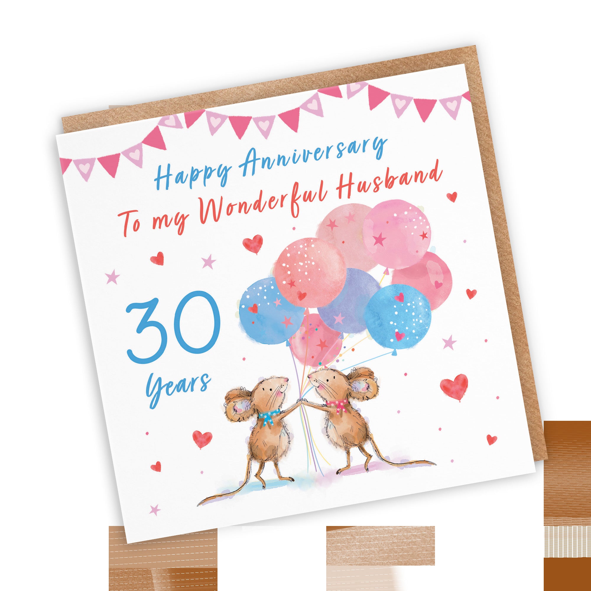 30th Husband Anniversary Card Happily Ever After Little Whiskers - Default Title (SN00176)