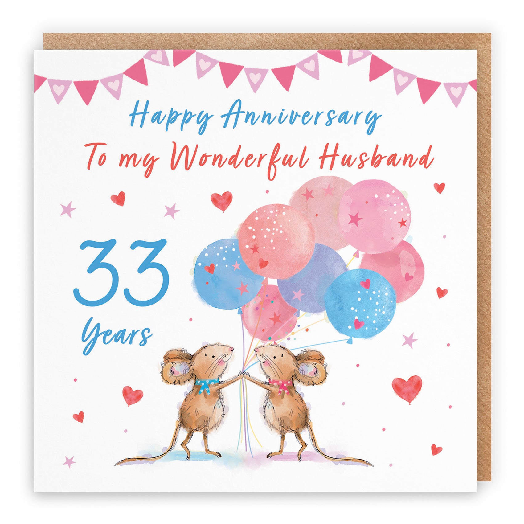 33rd Husband Anniversary Card Happily Ever After Little Whiskers - Default Title (SN00179)