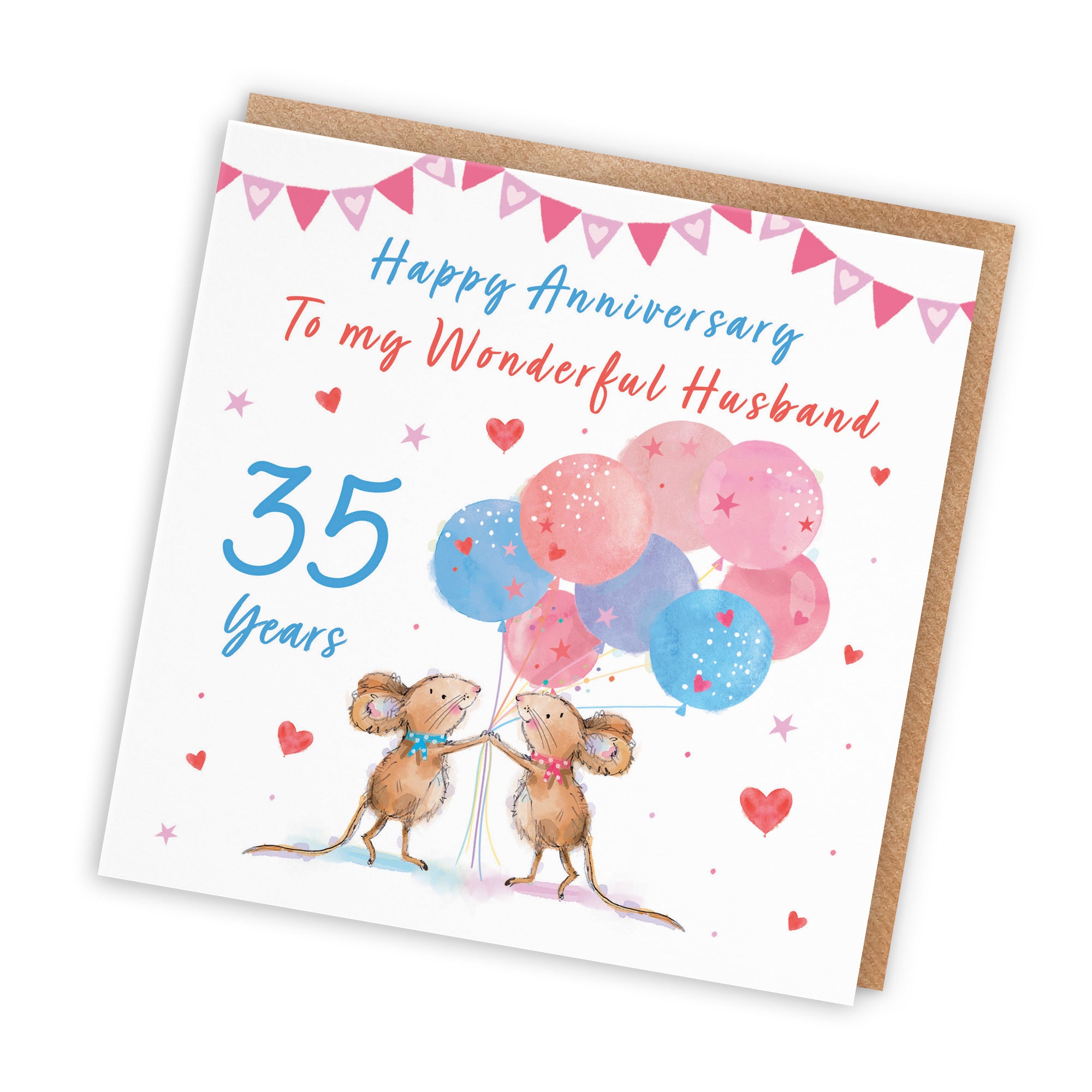 35th Husband Anniversary Card Happily Ever After Little Whiskers - Default Title (SN00181)