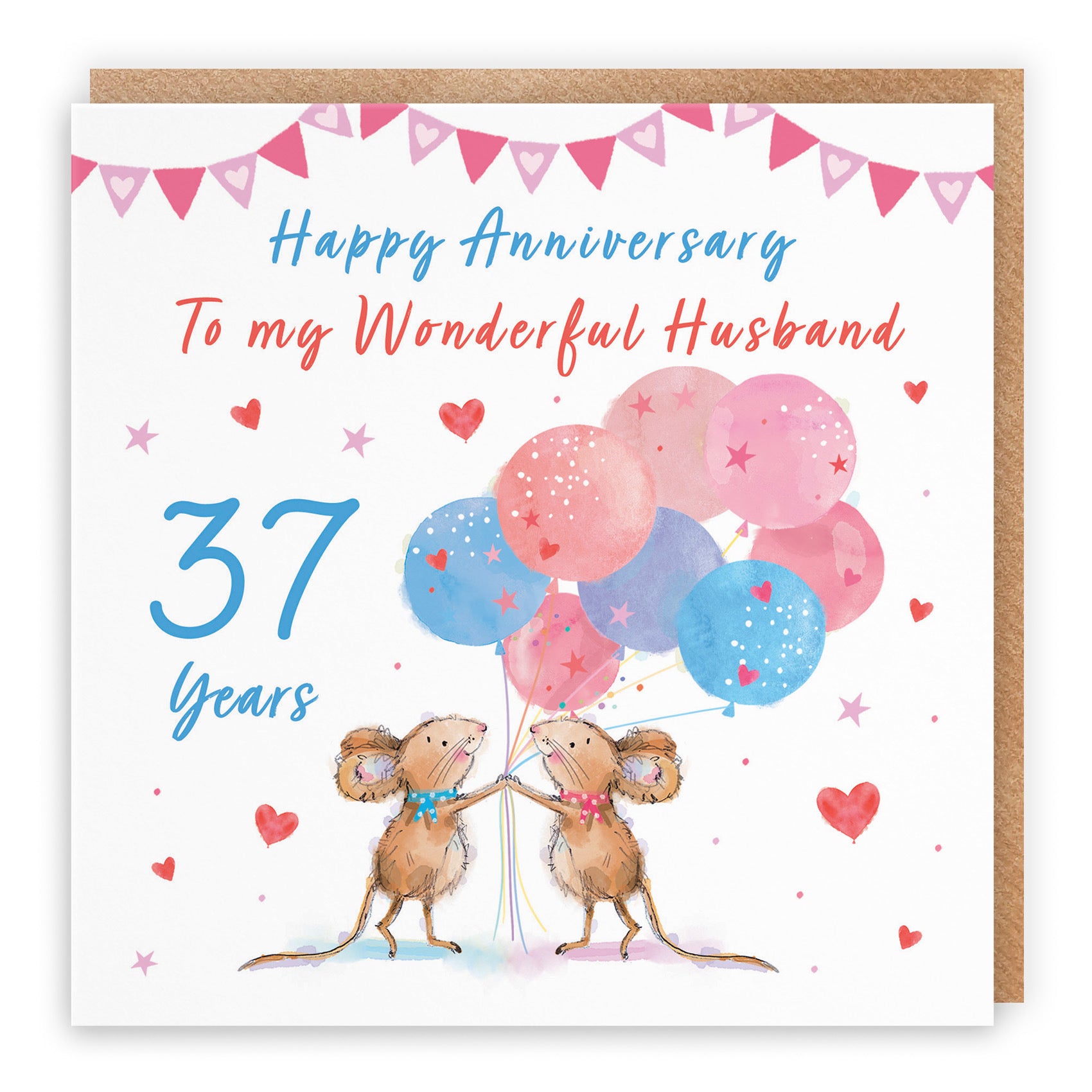 37th Husband Anniversary Card Happily Ever After Little Whiskers - Default Title (SN00183)