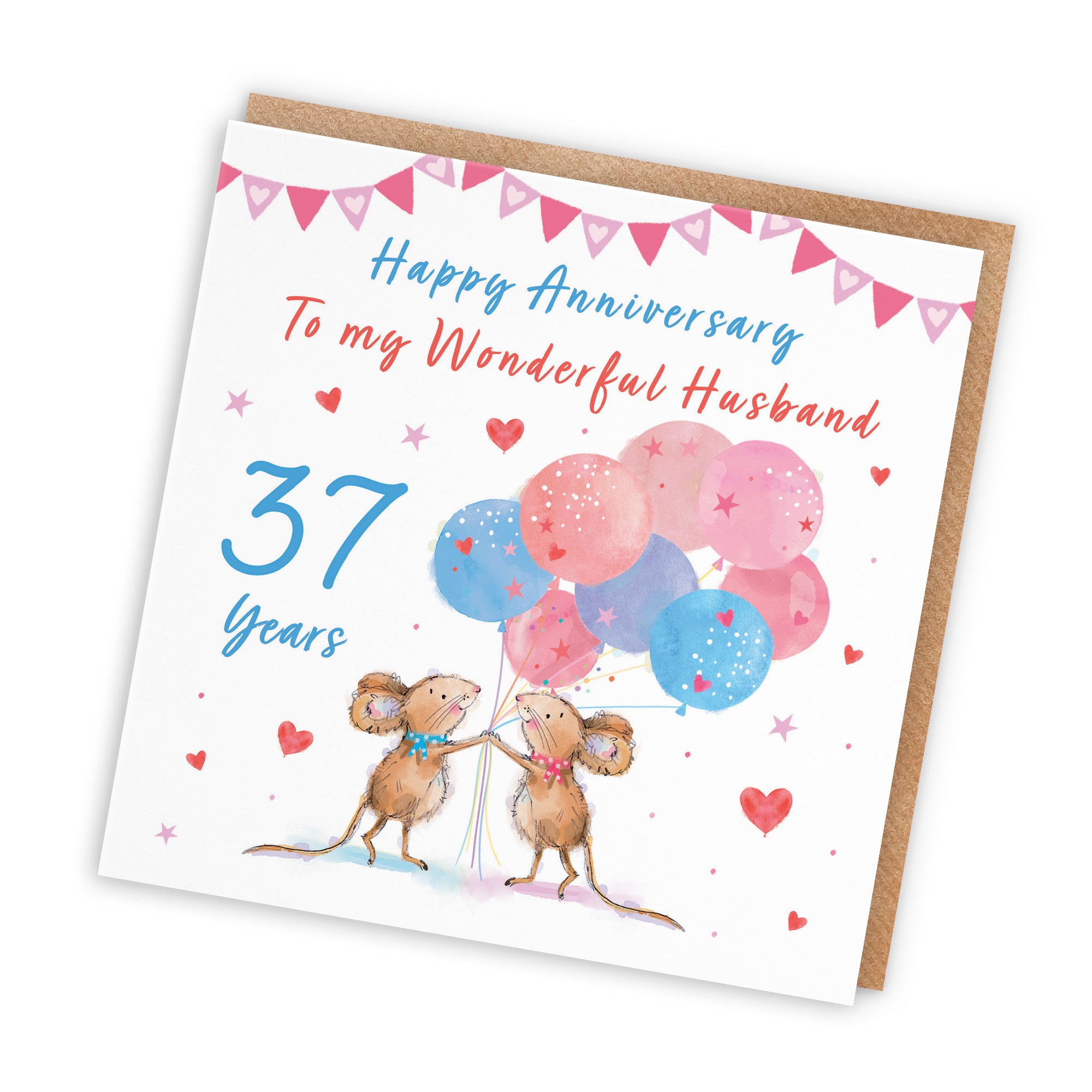 37th Husband Anniversary Card Happily Ever After Little Whiskers - Default Title (SN00183)