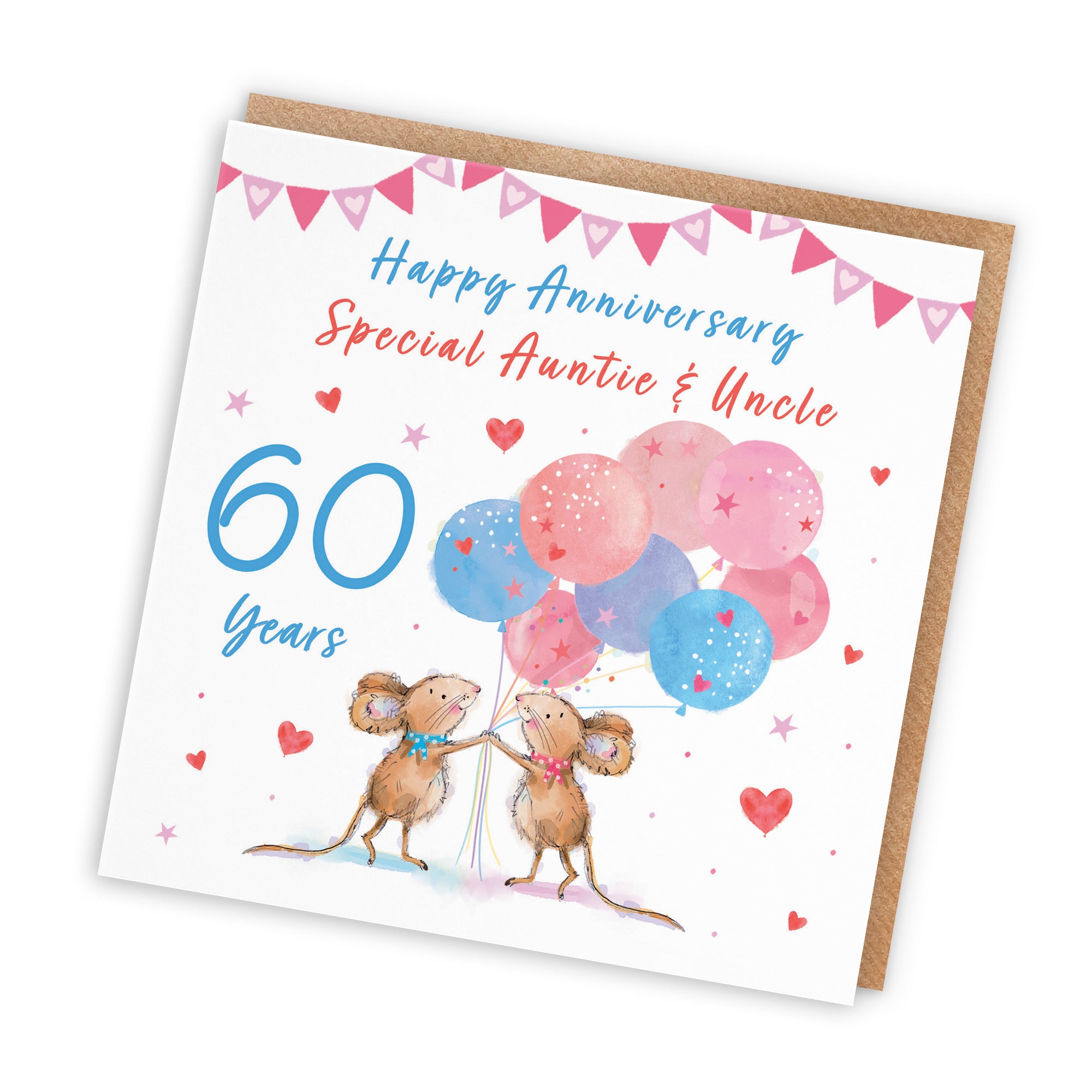 60th Auntie And Uncle Anniversary Card Happily Ever After Little Whiskers - Default Title (SN00196)
