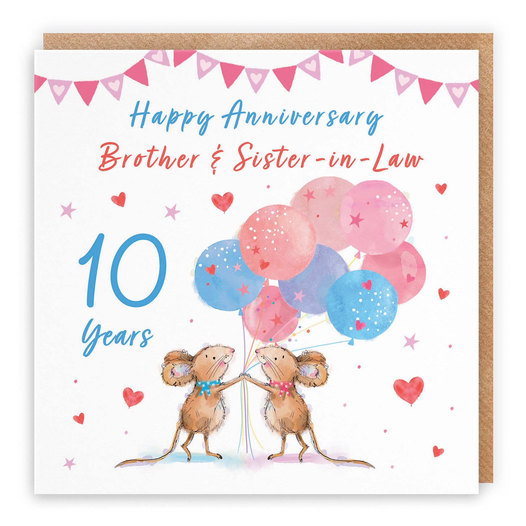 10th Brother And Sister-in-Law Anniversary Card Happily Ever After Little Whiskers - Default Title (SN00198)