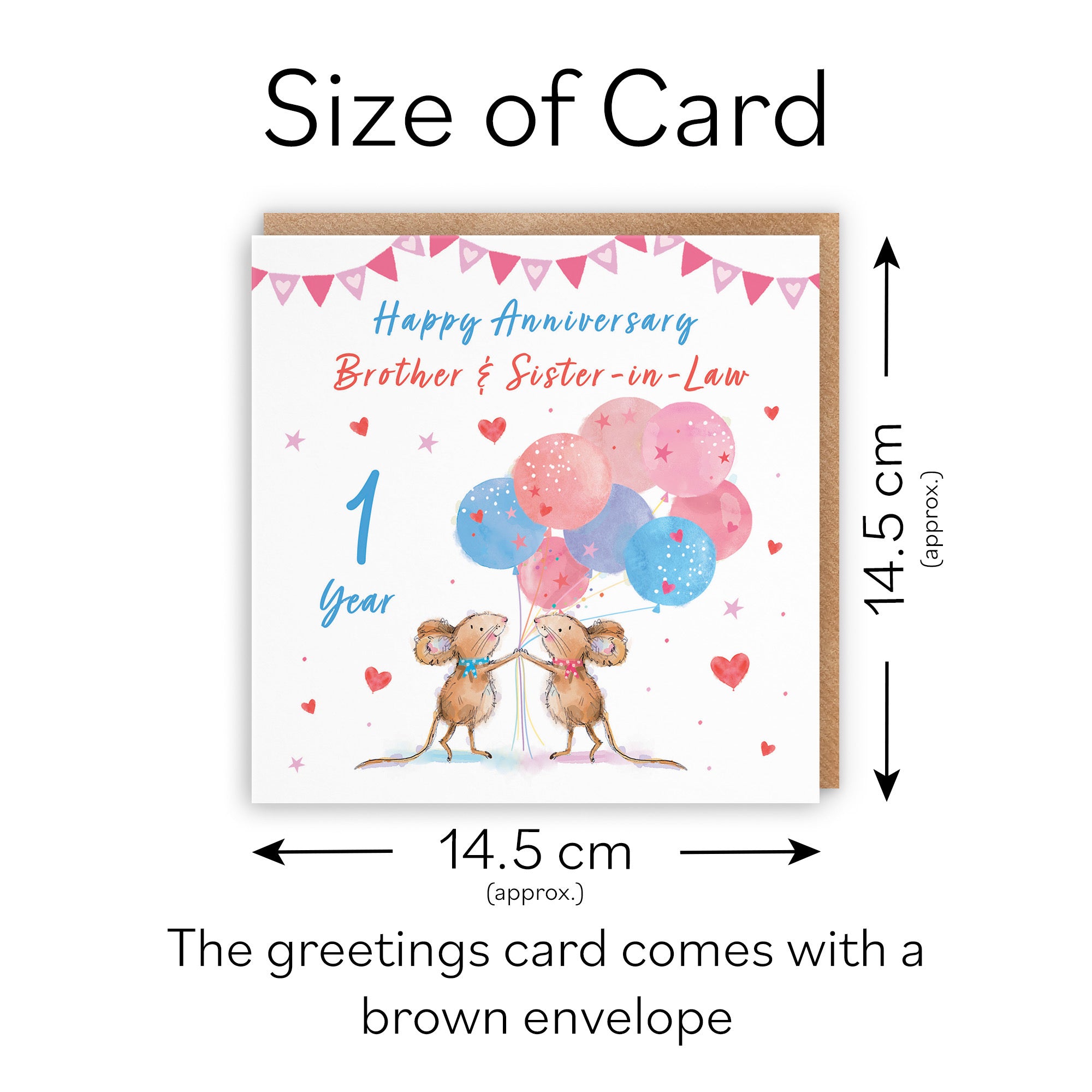 1st Brother And Sister-in-Law Anniversary Card Happily Ever After Little Whiskers - Default Title (SN00199)