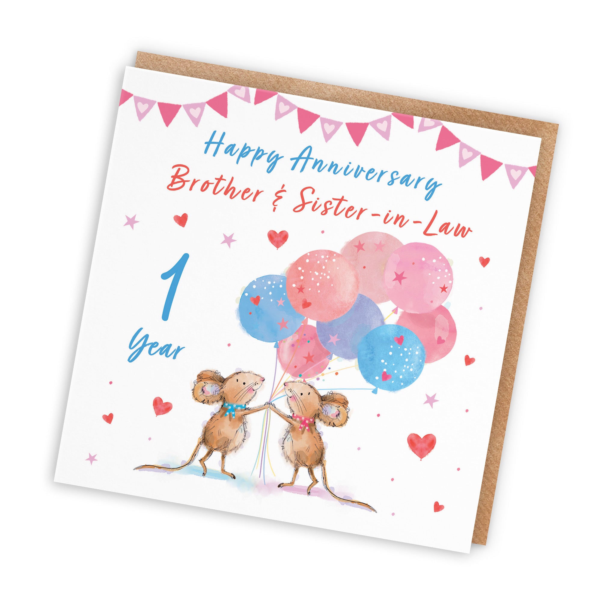 1st Brother And Sister-in-Law Anniversary Card Happily Ever After Little Whiskers - Default Title (SN00199)