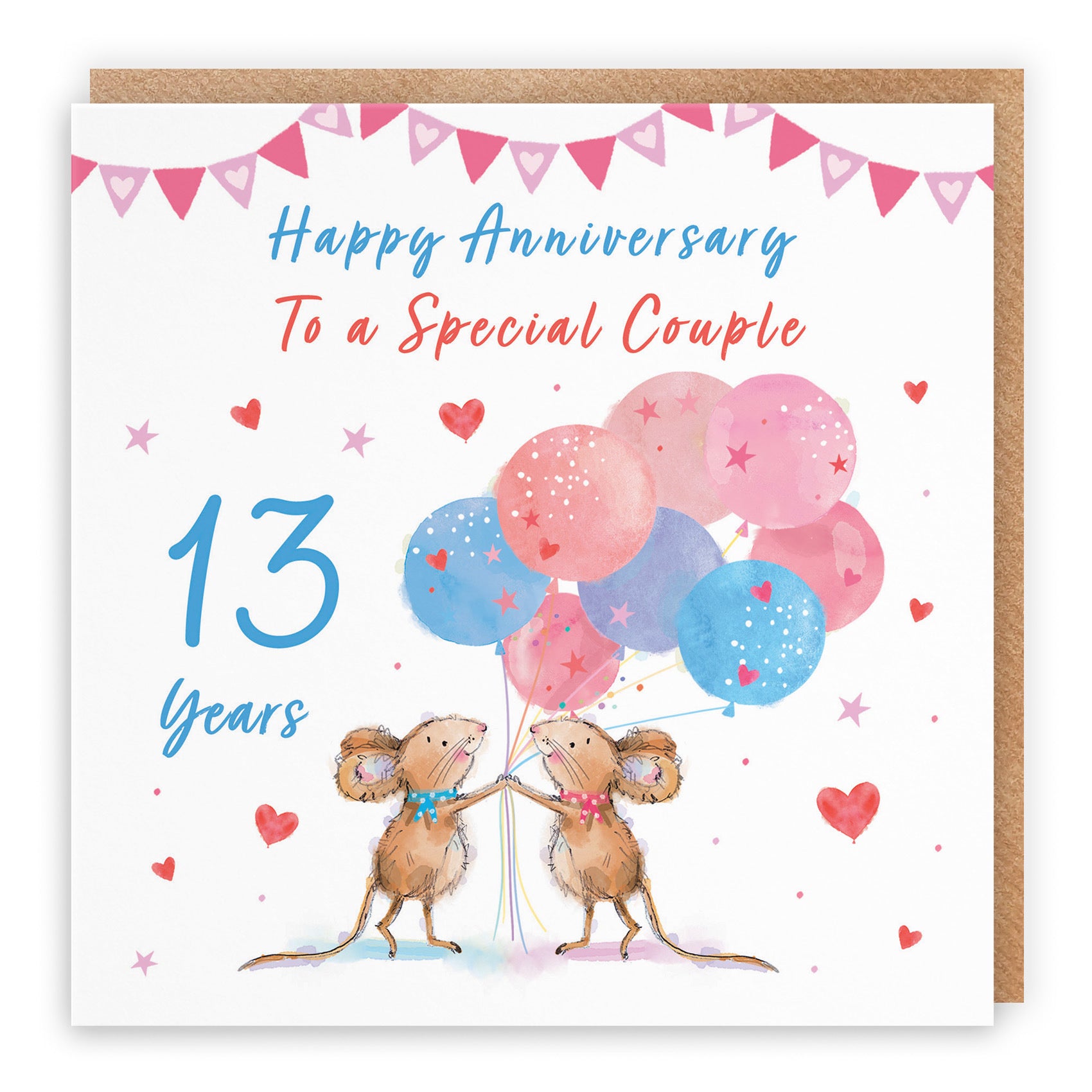 13th Couple Anniversary Card Happily Ever After Little Whiskers - Default Title (SN00207)
