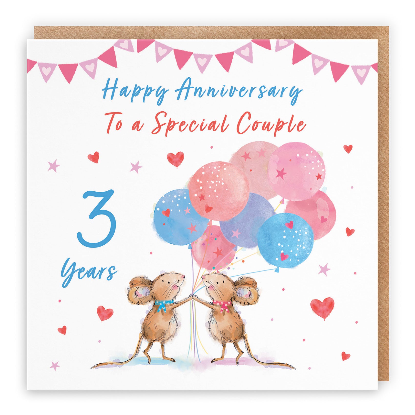 3rd Couple Anniversary Card Happily Ever After Little Whiskers - Default Title (SN00209)