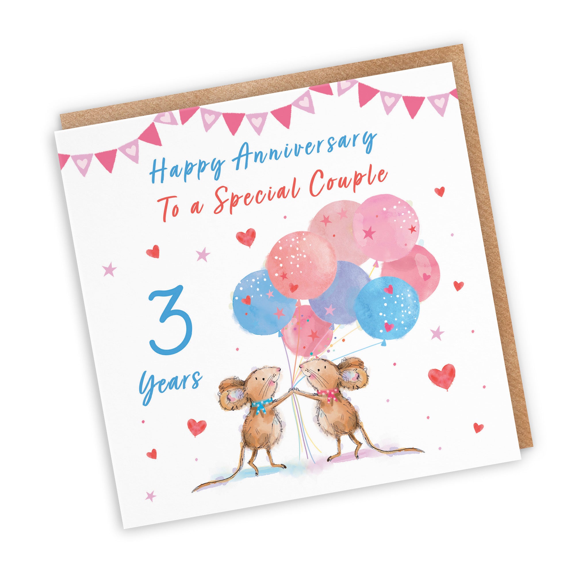 3rd Couple Anniversary Card Happily Ever After Little Whiskers - Default Title (SN00209)