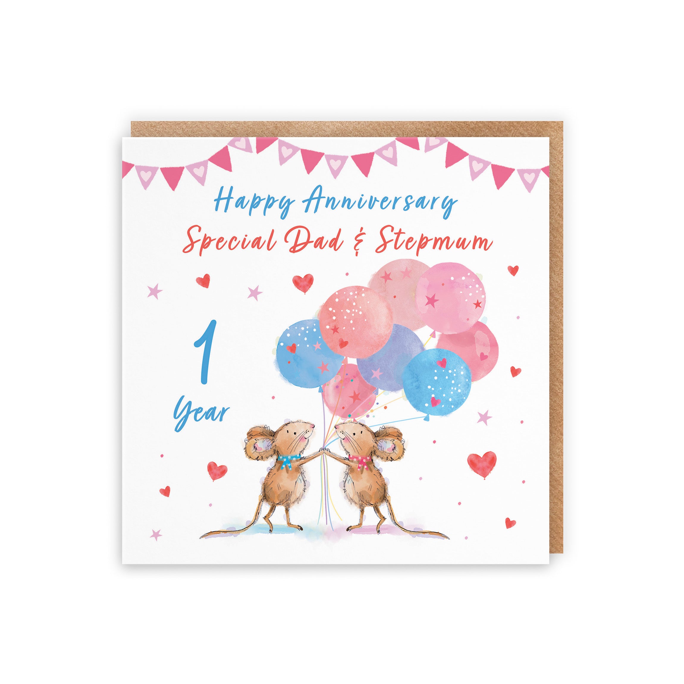 1st Dad And Stepmum Anniversary Card Happily Ever After Little Whiskers - Default Title (SN00211)