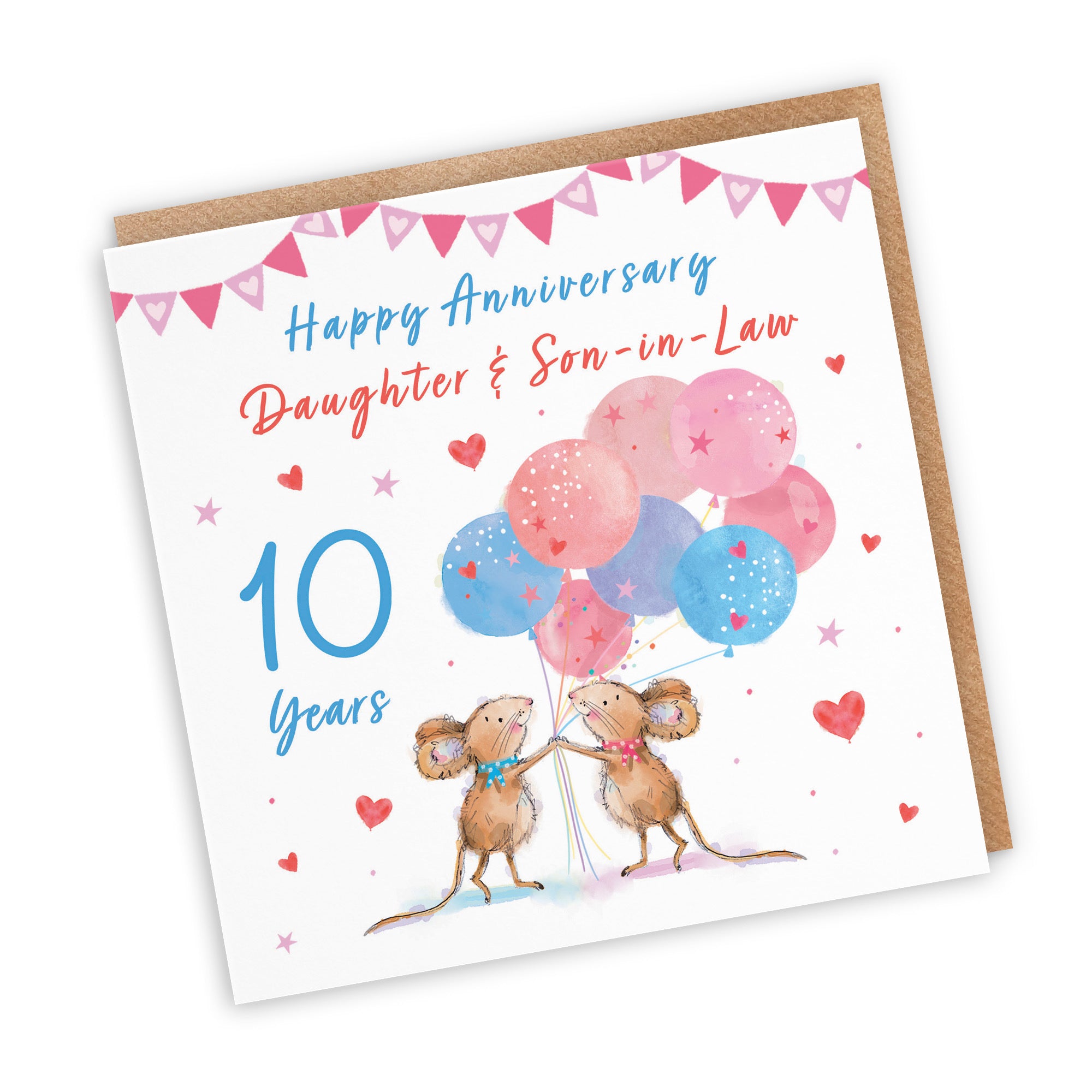 10th Daughter And Son-in-Law Anniversary Card Happily Ever After Little Whiskers - Default Title (SN00212)