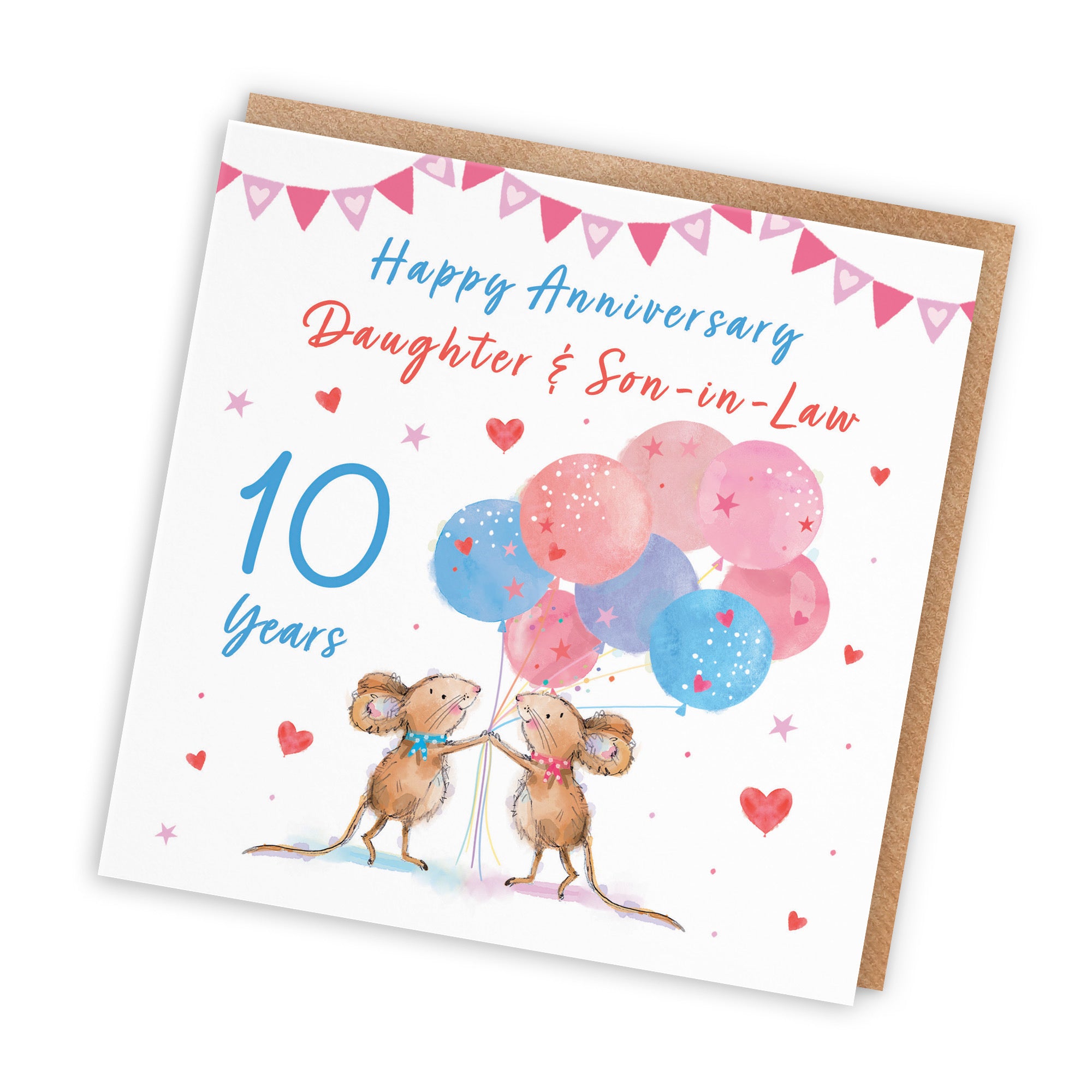 10th Daughter And Son-in-Law Anniversary Card Happily Ever After Little Whiskers - Default Title (SN00212)