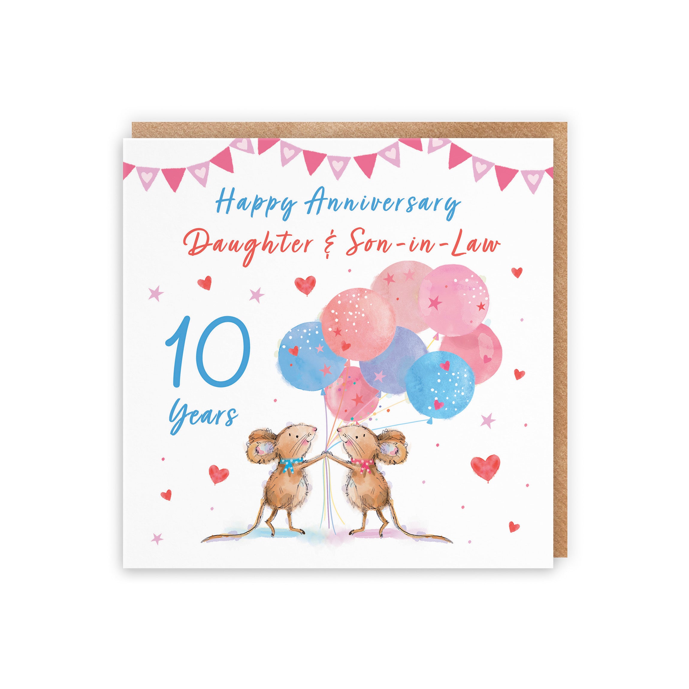10th Daughter And Son-in-Law Anniversary Card Happily Ever After Little Whiskers - Default Title (SN00212)