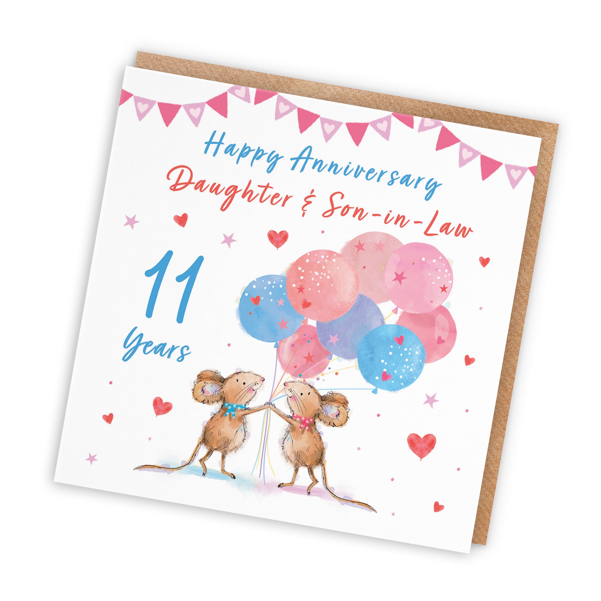11th Daughter And Son-in-Law Anniversary Card Happily Ever After Little Whiskers - Default Title (SN00213)
