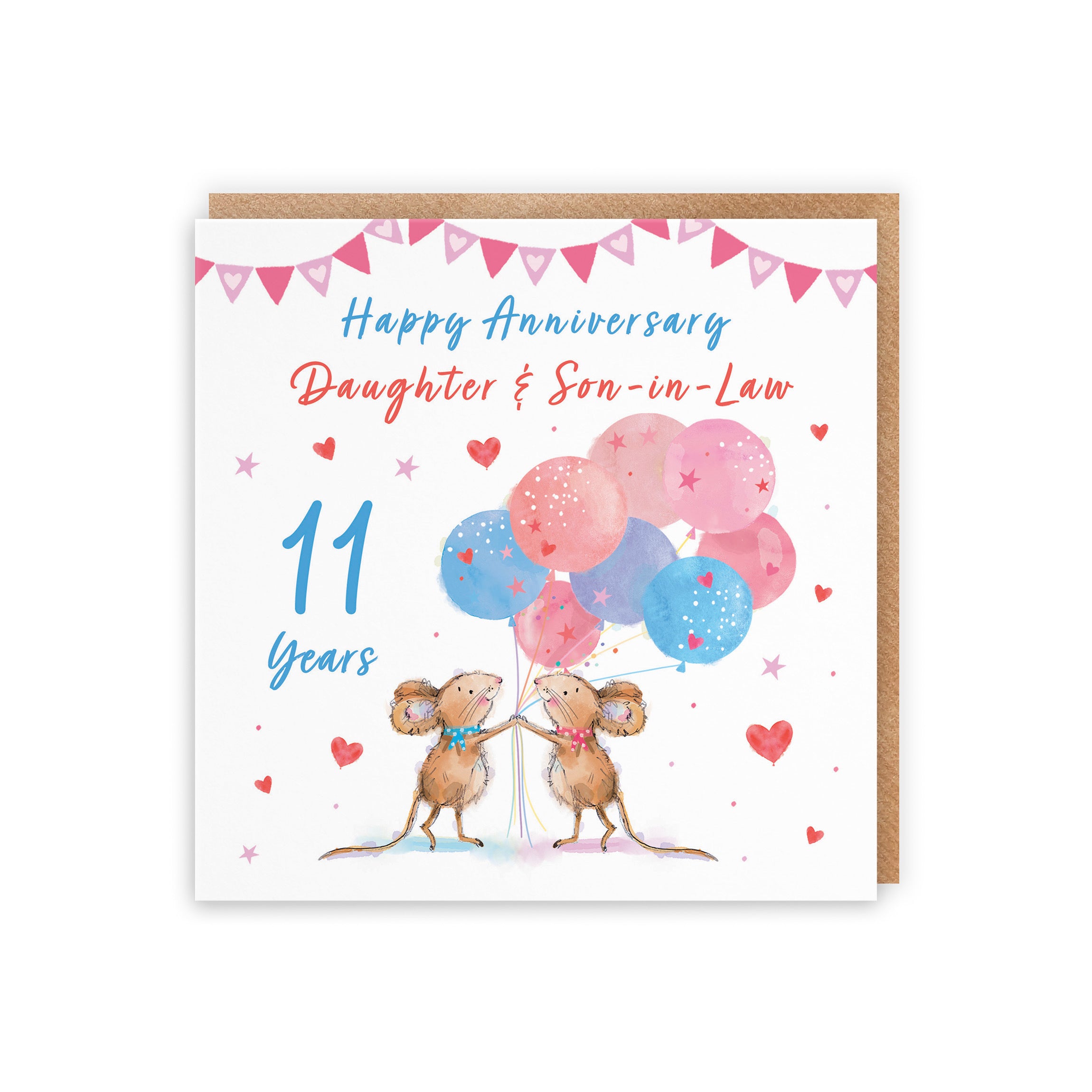 11th Daughter And Son-in-Law Anniversary Card Happily Ever After Little Whiskers - Default Title (SN00213)