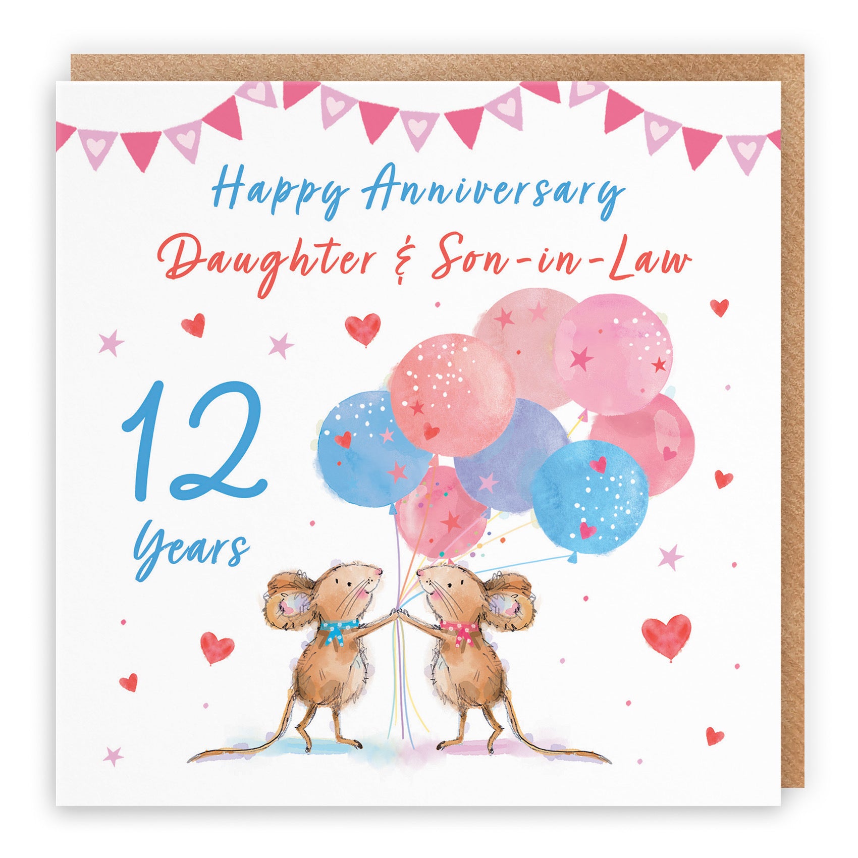 12th Daughter And Son-in-Law Anniversary Card Happily Ever After Little Whiskers - Default Title (SN00214)