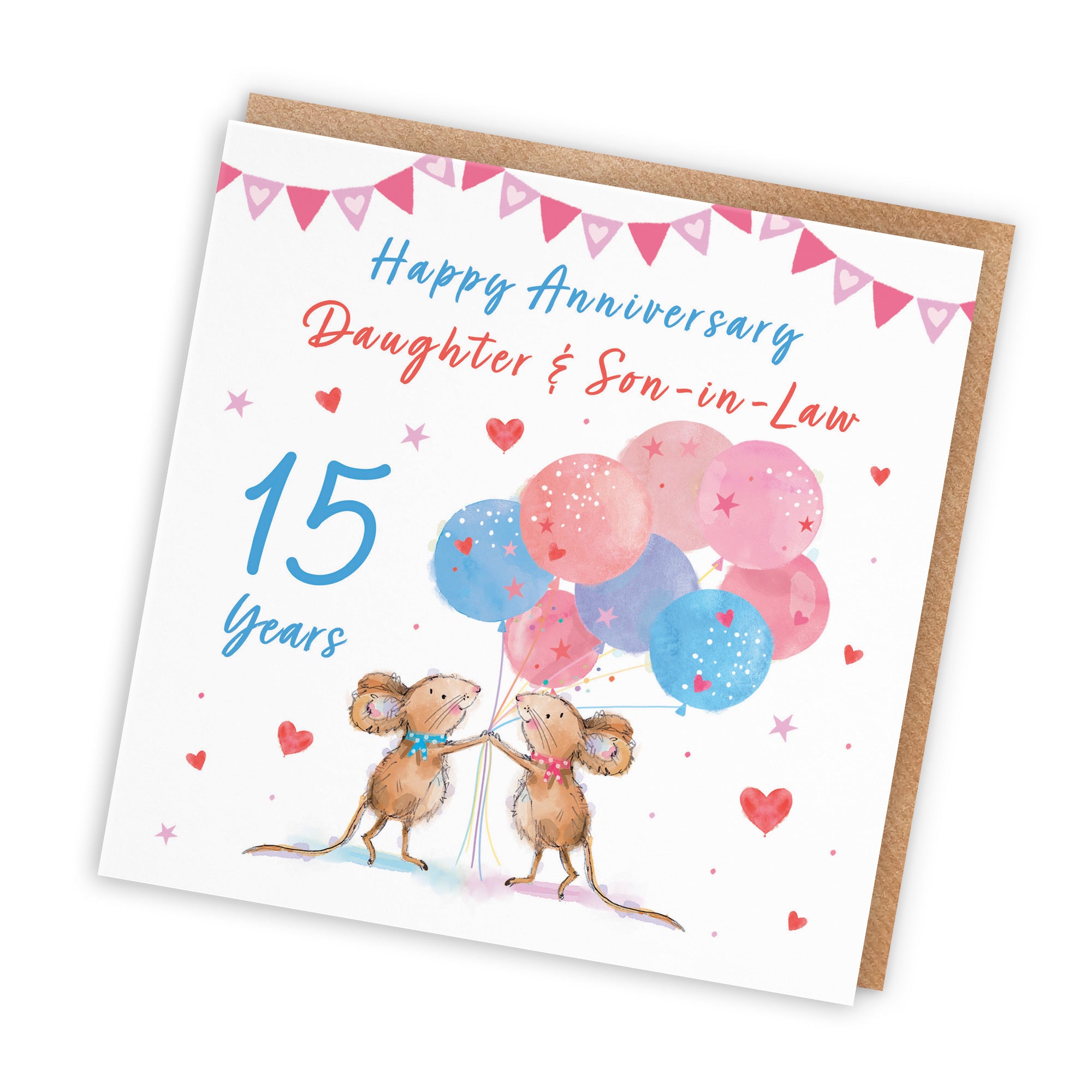 15th Daughter And Son-in-Law Anniversary Card Happily Ever After Little Whiskers - Default Title (SN00217)