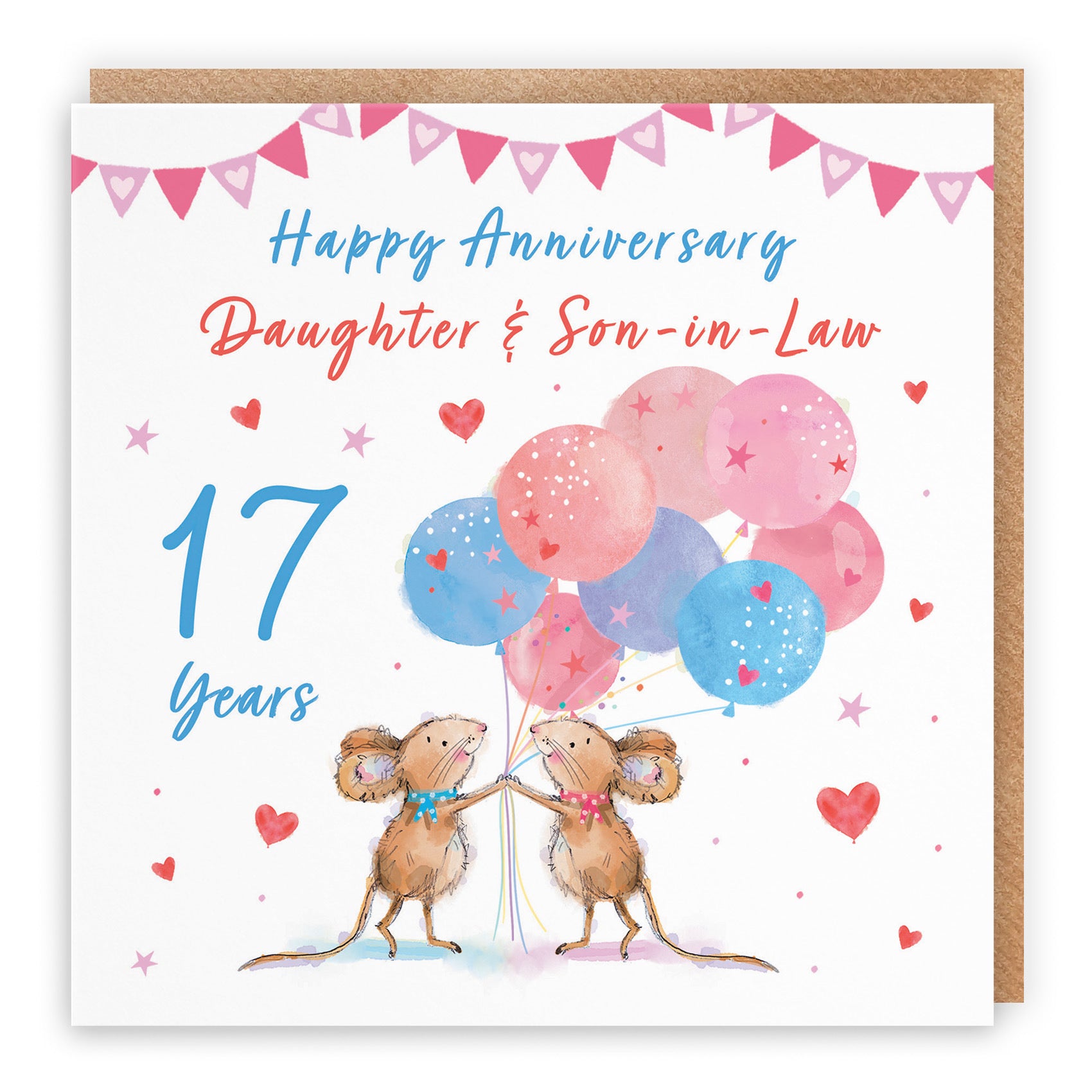 17th Daughter And Son-in-Law Anniversary Card Happily Ever After Little Whiskers - Default Title (SN00218)